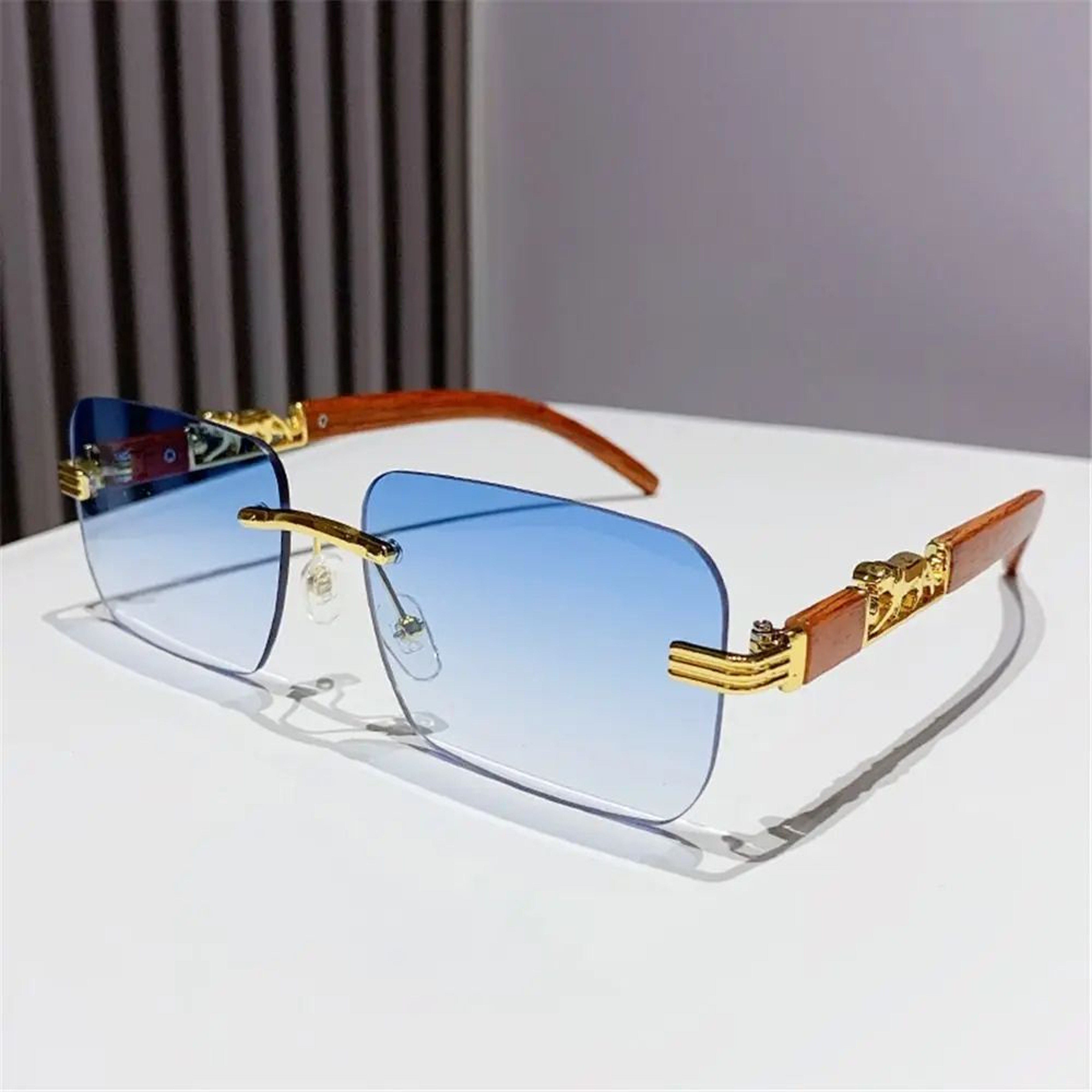 EdgeLux Rimless Retro Sunglasses 8