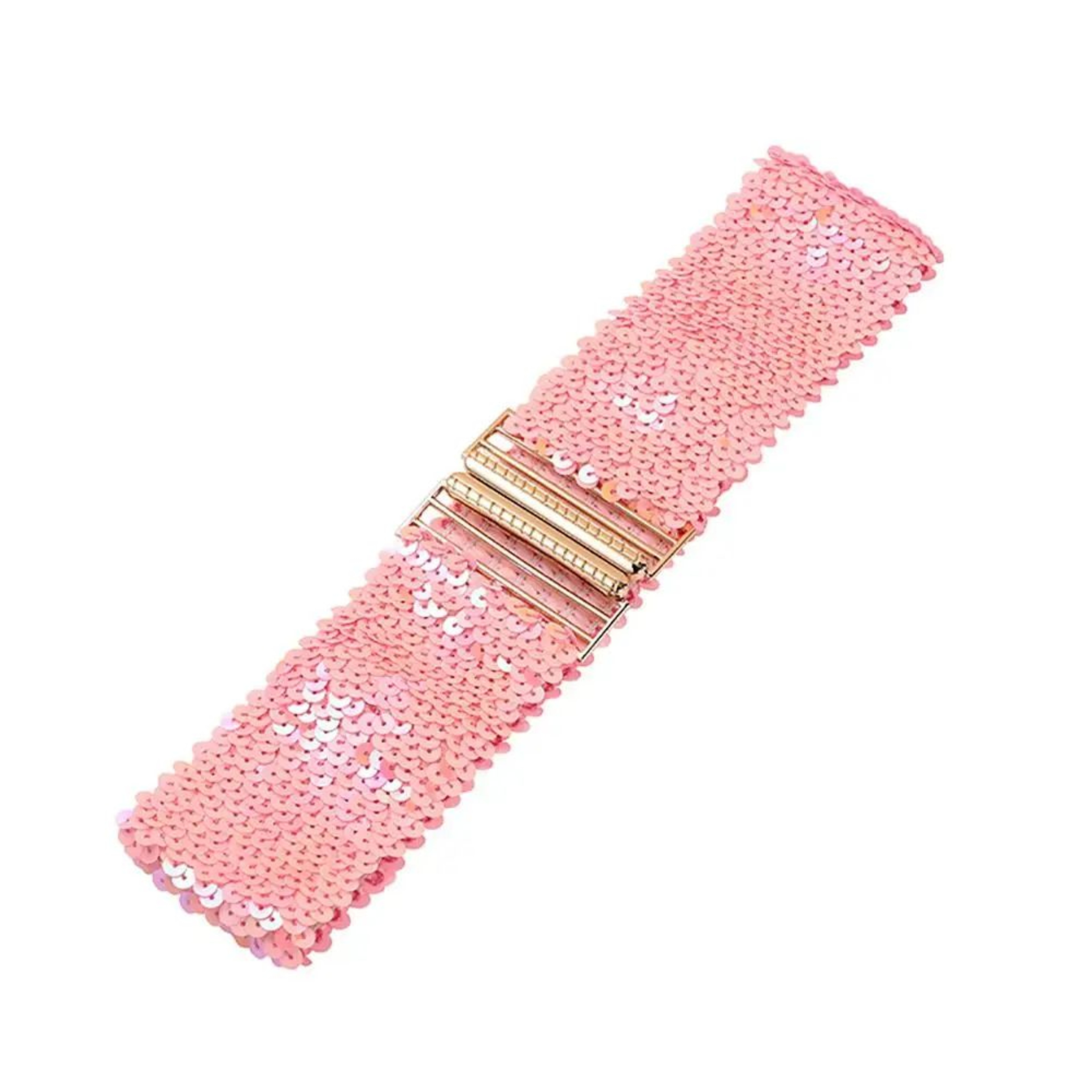 GlamCurve Sequin Stretch Waist Belt 13