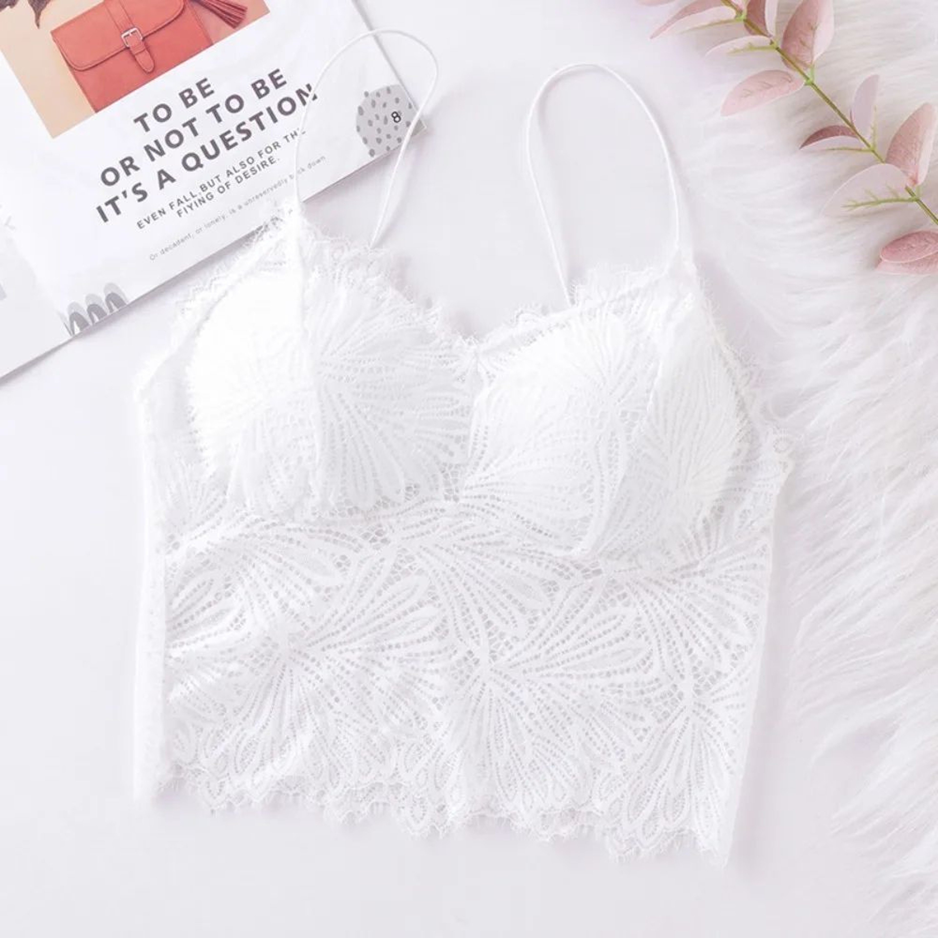 LaceGlow Sleeveless Crop Tank Bralette Top 11