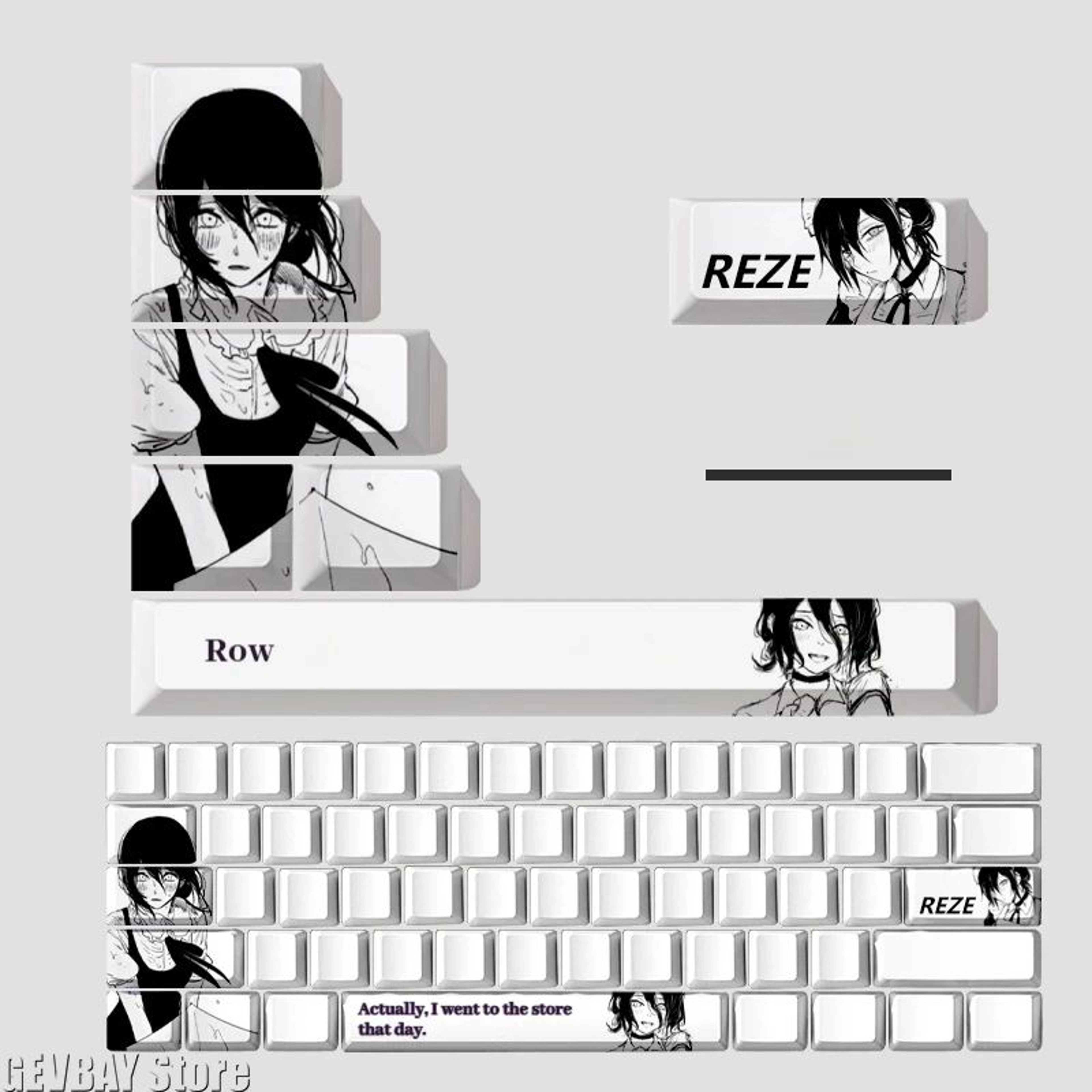 Anime Reze Mechanical Keyboard Keycaps Set 0
