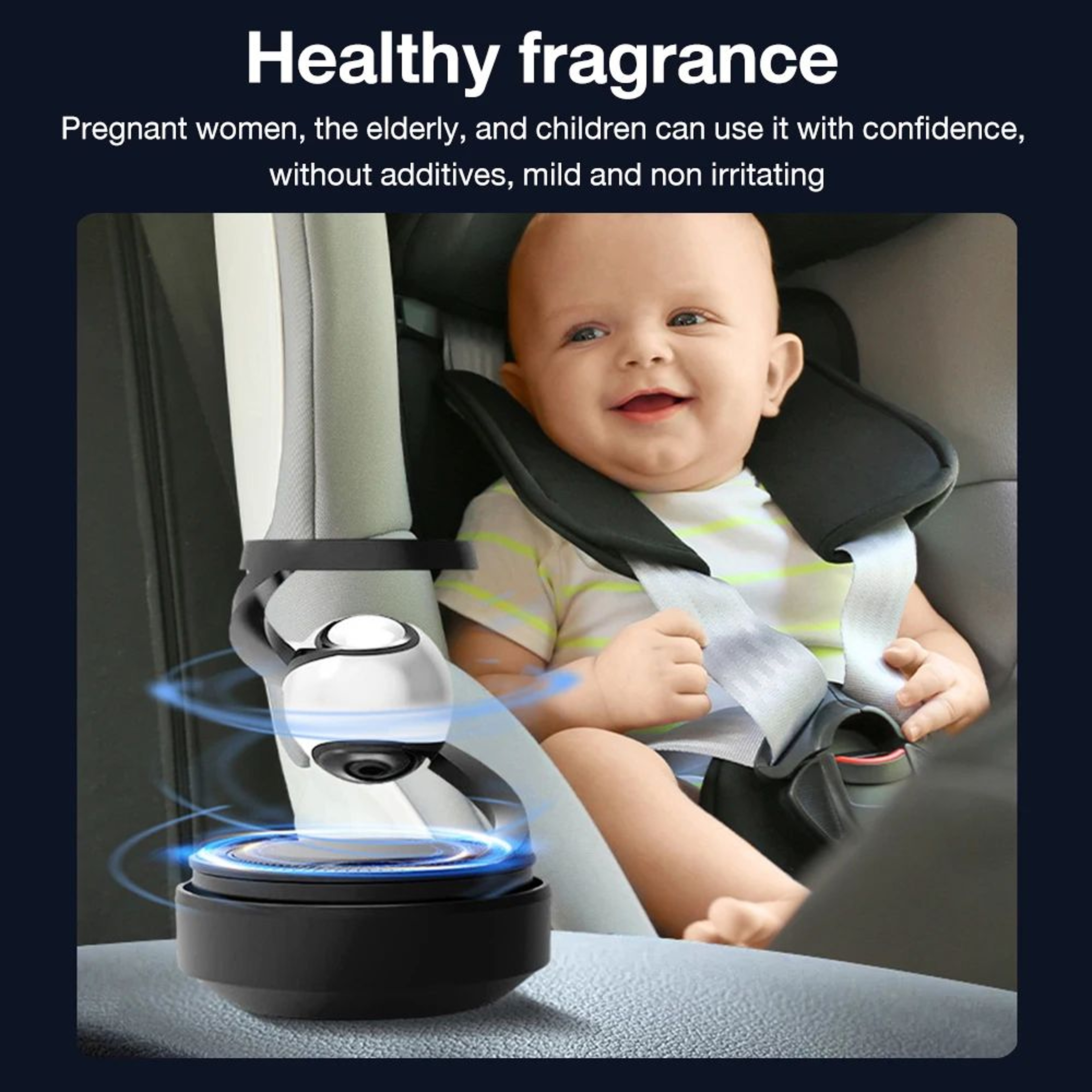 Solar Powered Rotating Car Air Freshener Diffuser 3
