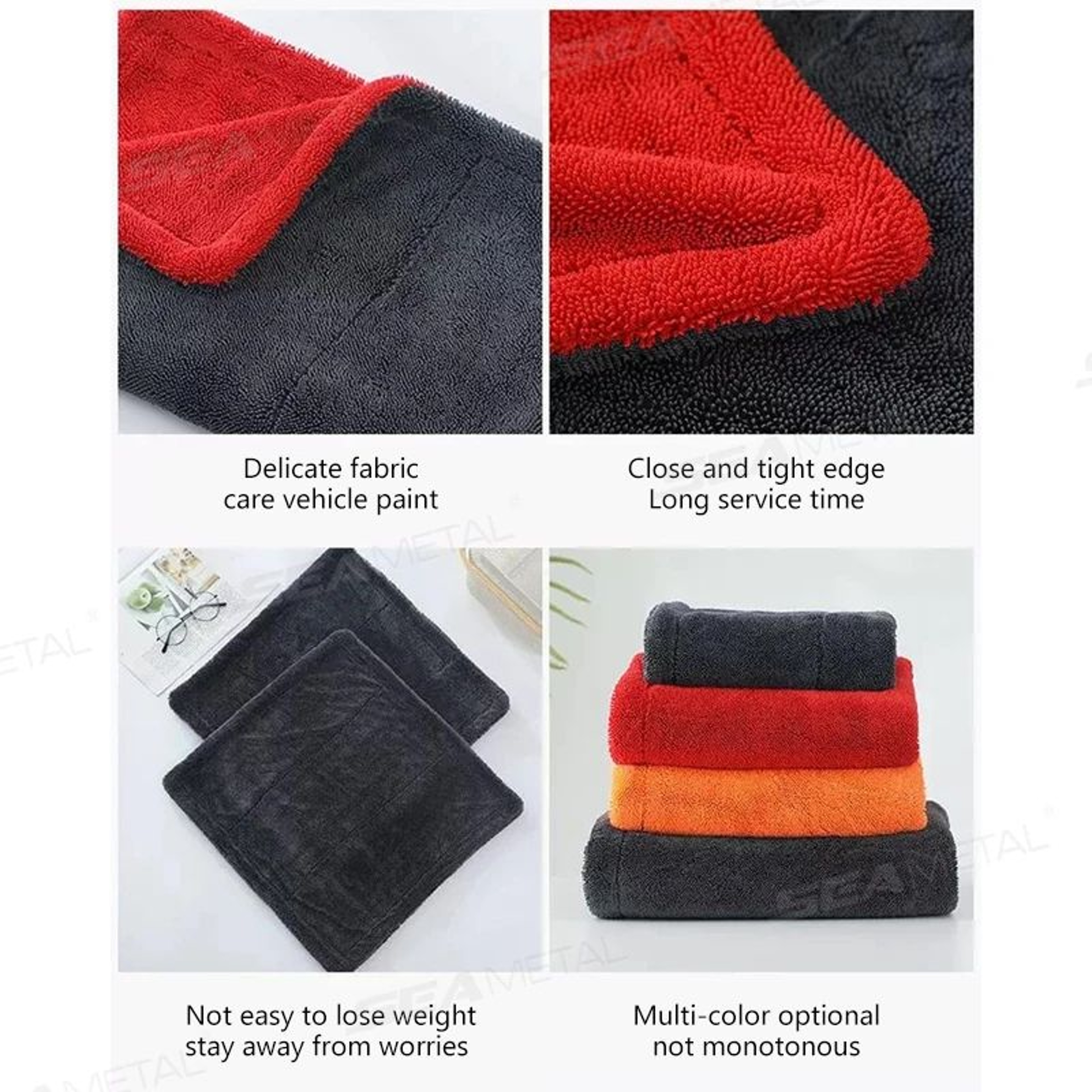 SEAMETAL Heavy Duty Microfiber Car Drying Towel 5