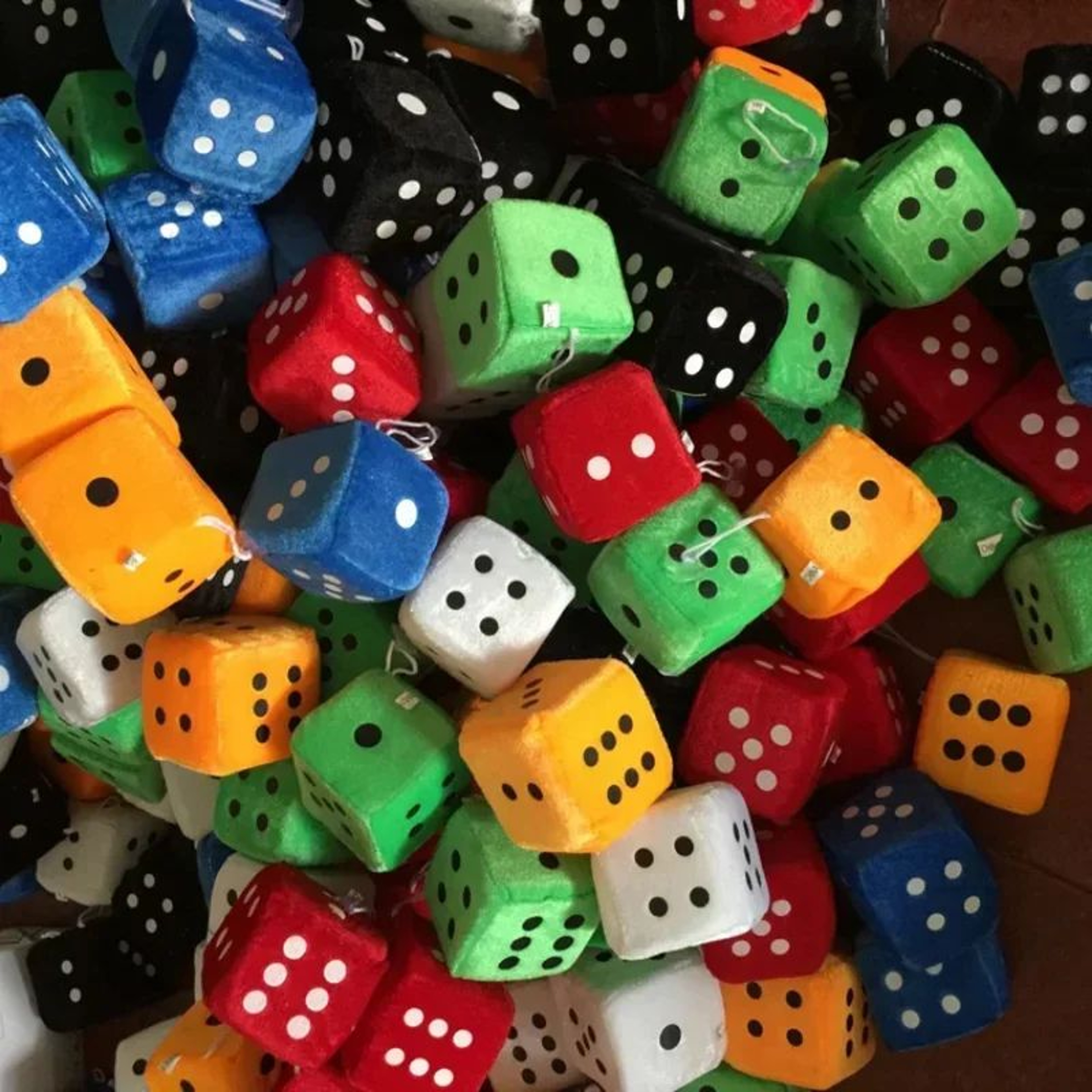 Plush Dice Car Hanging Pendant Set 3