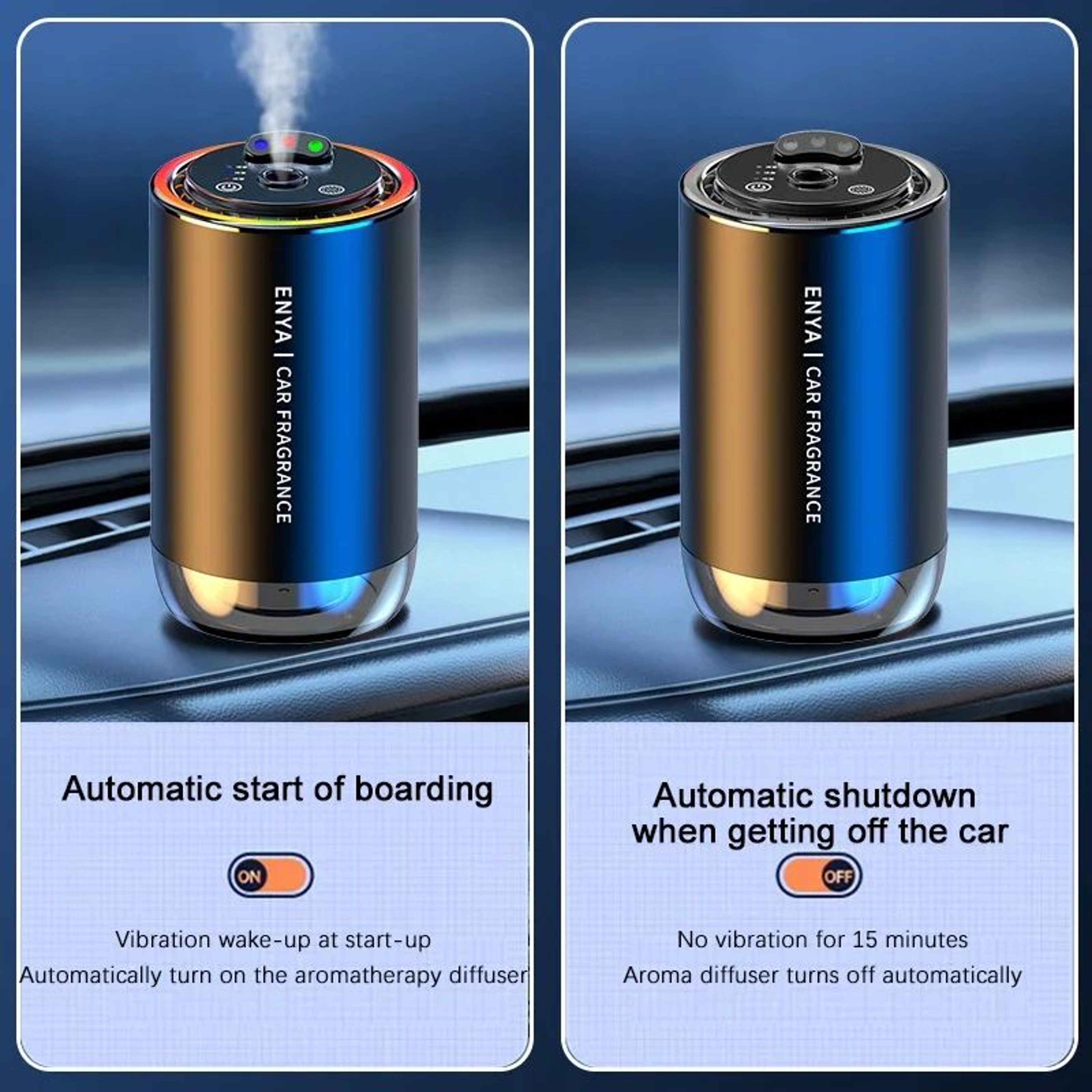 USB Rechargeable Car Air Freshener Essential Oil Diffuser 3