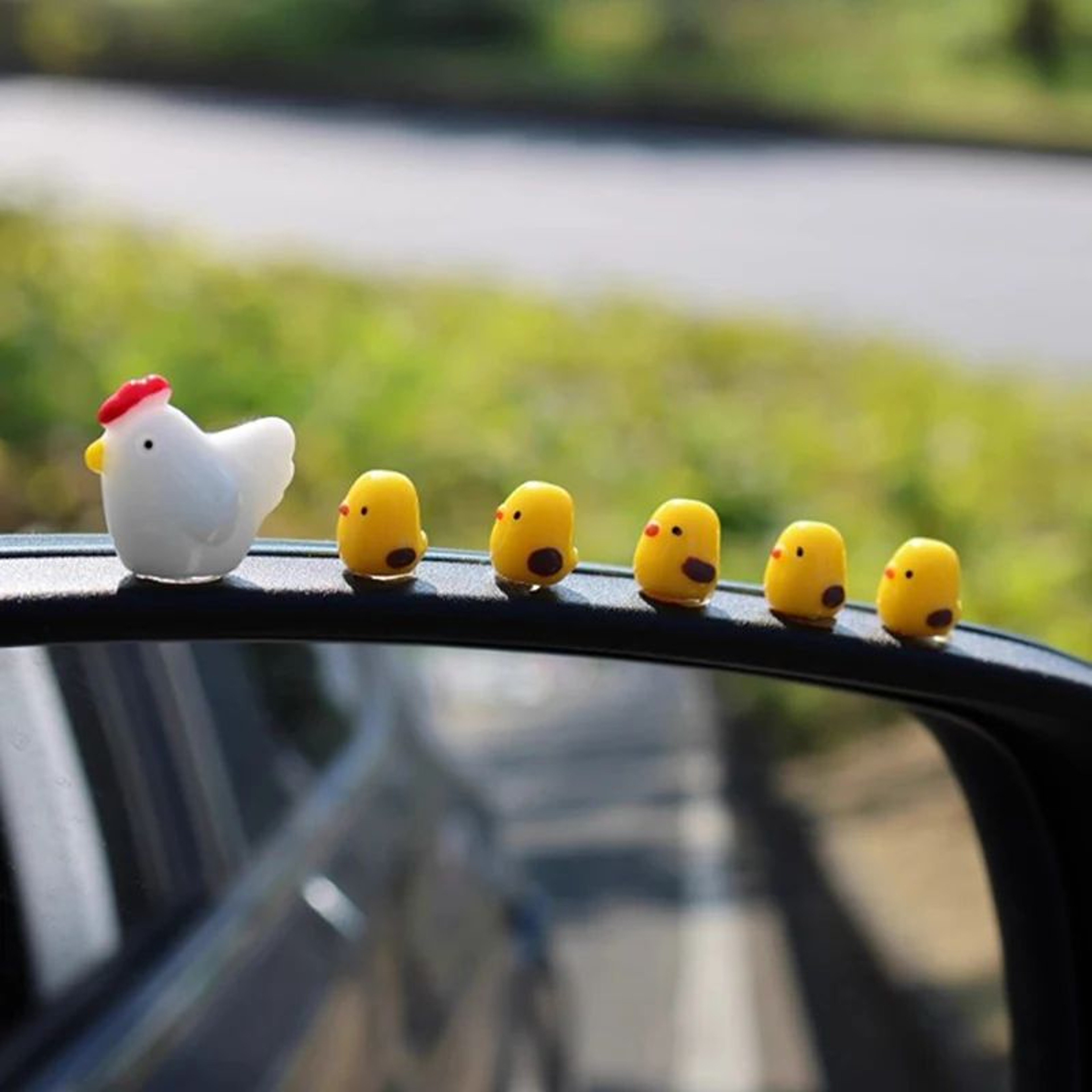 Cute Mini Chicken Car Dashboard Decor Set Of 6 1