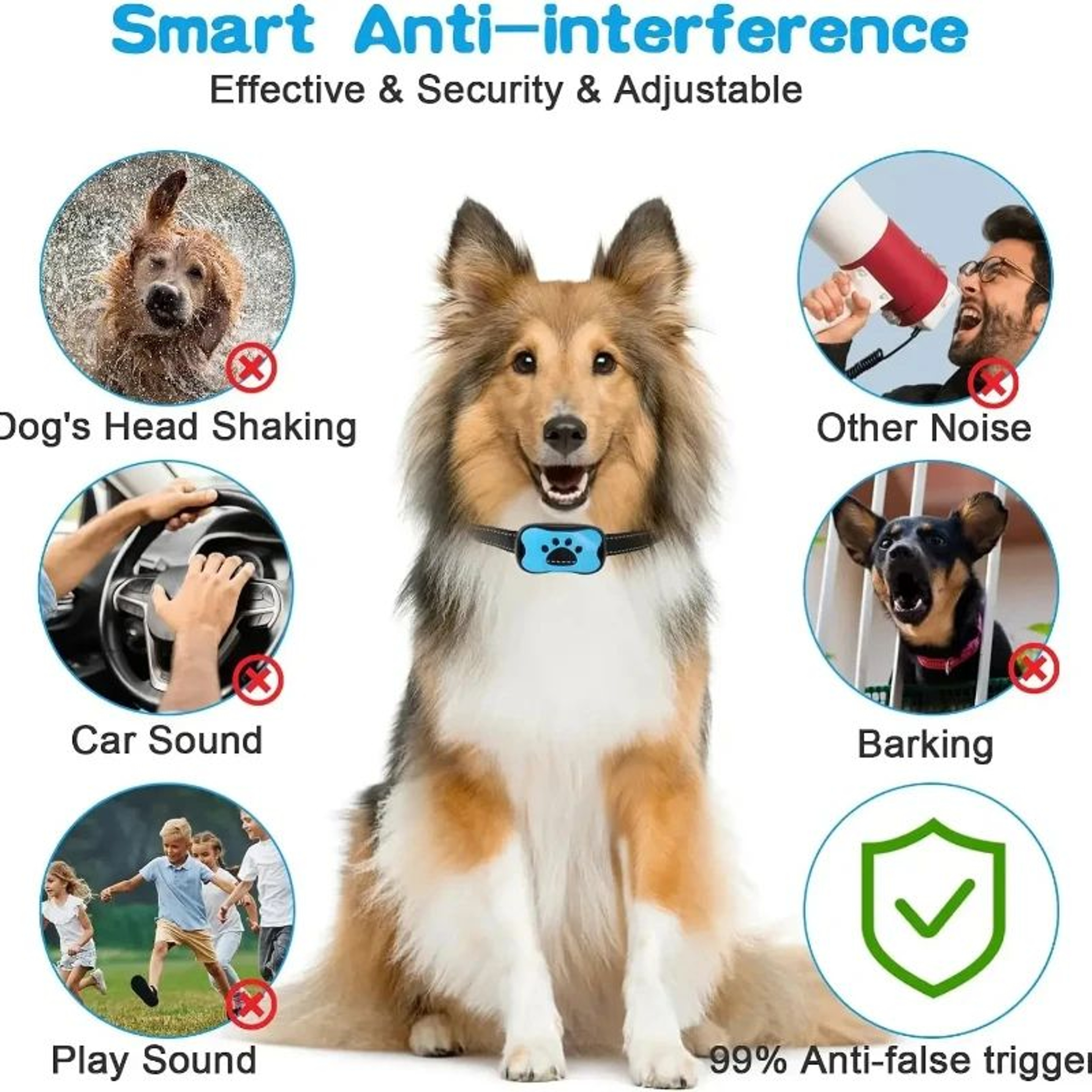 Smart Ultrasonic Anti Bark Dog Training Collar 4
