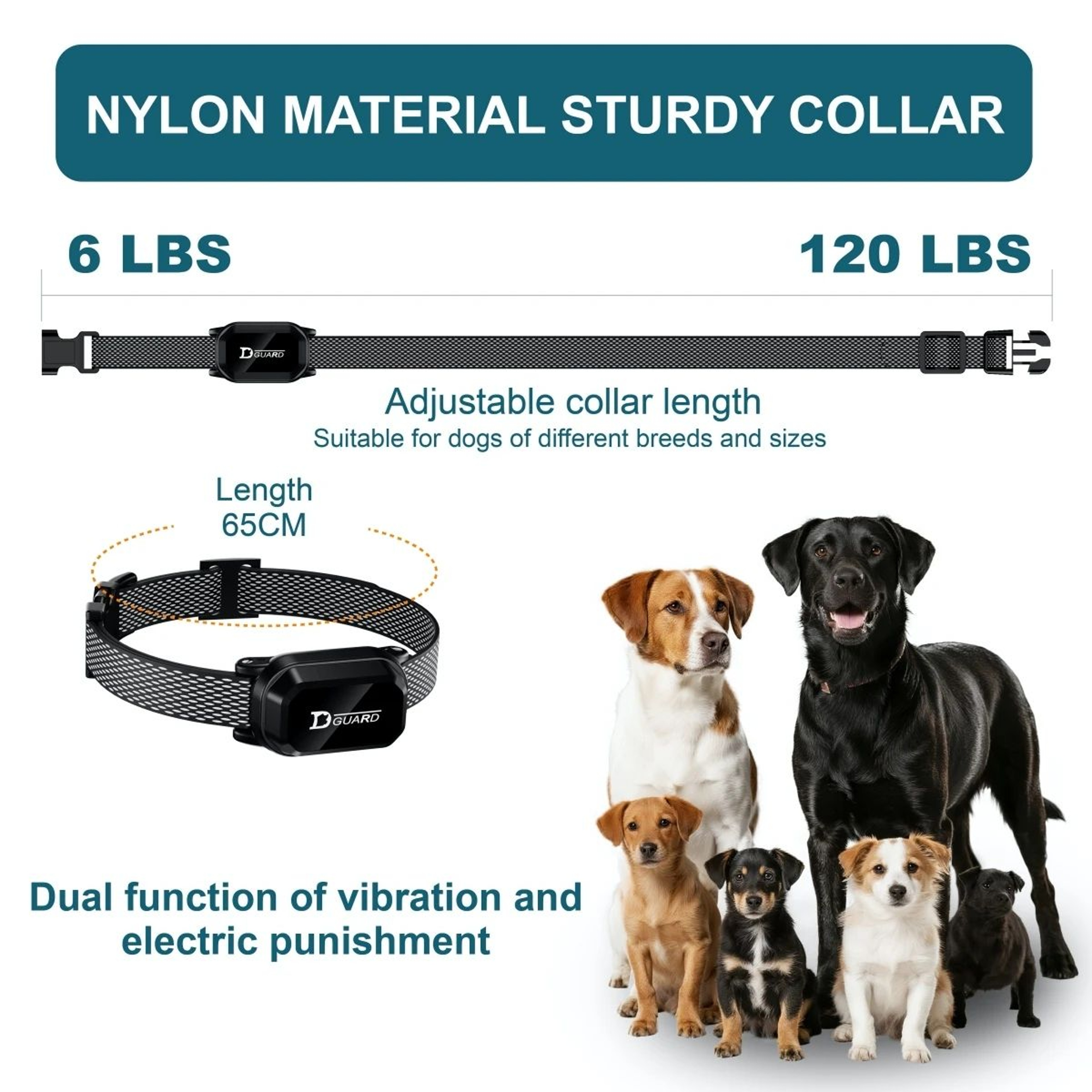 Waterproof Remote Dog Training Collar With LCD Display And 800m Range 2