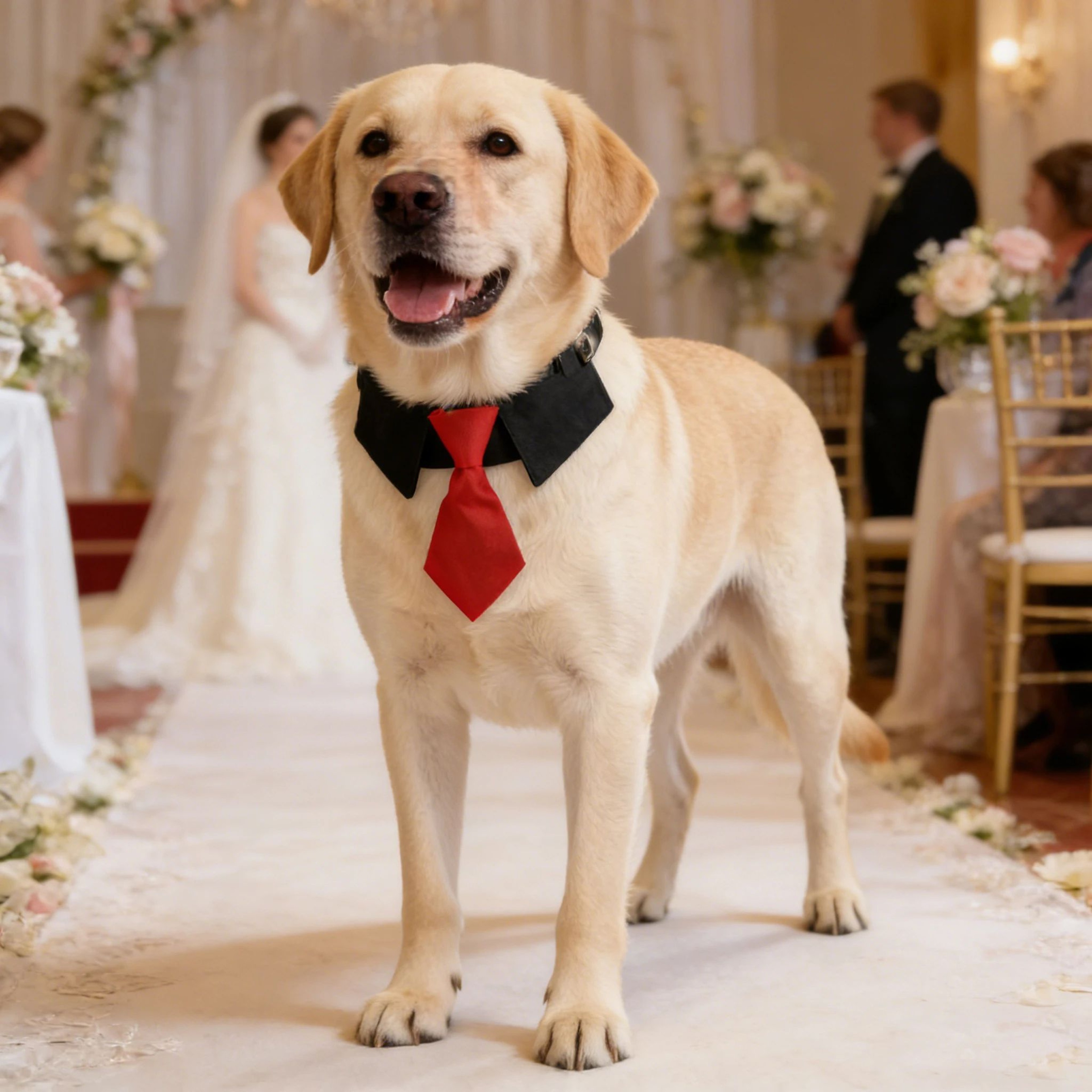 Formal Dog Wedding Suit Collar With Necktie 0