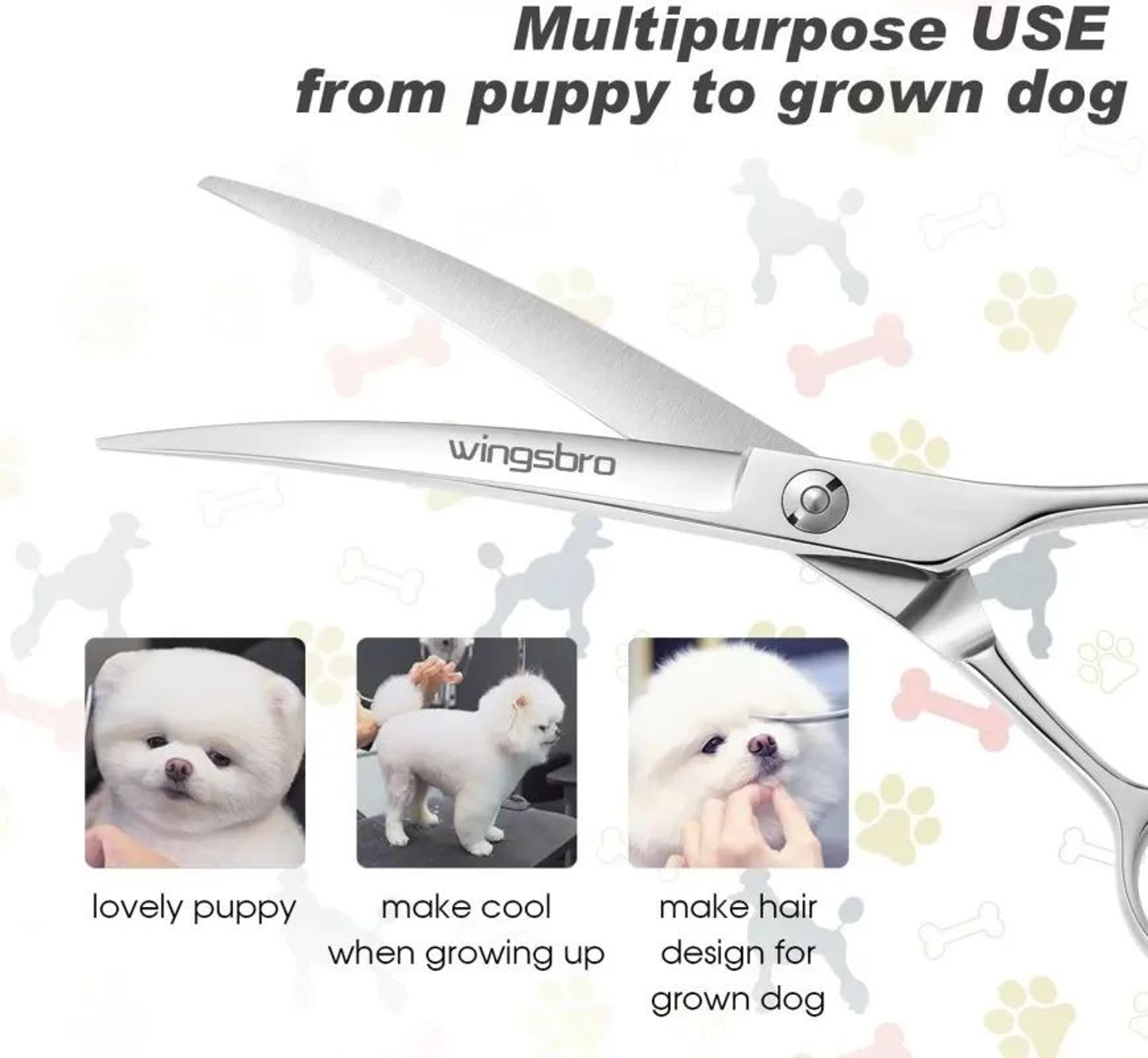 Professional Curved Dog Grooming Scissors For Smooth Precision Trimming 2