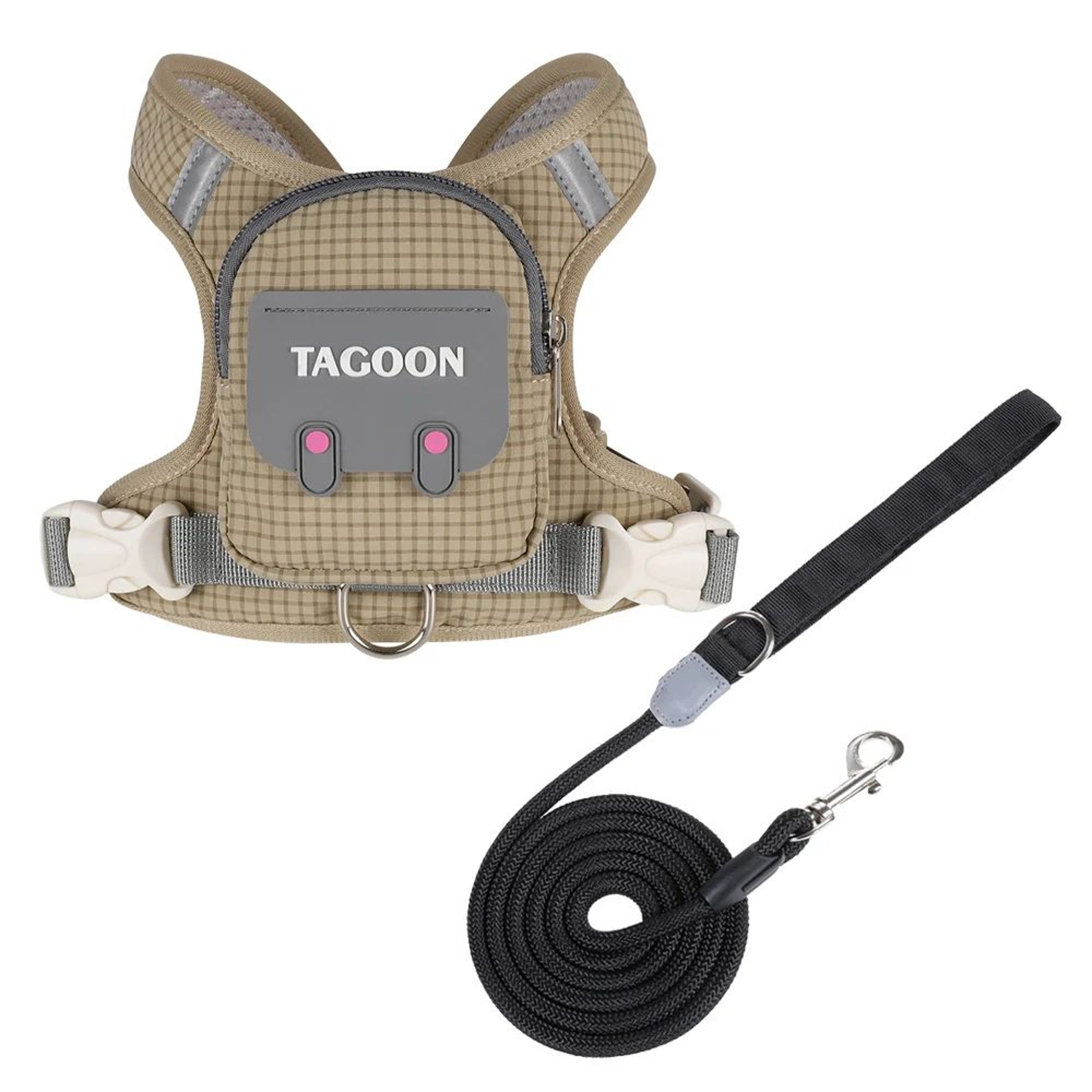 Reflective Pet Harness And Leash Set With Storage Backpack 11