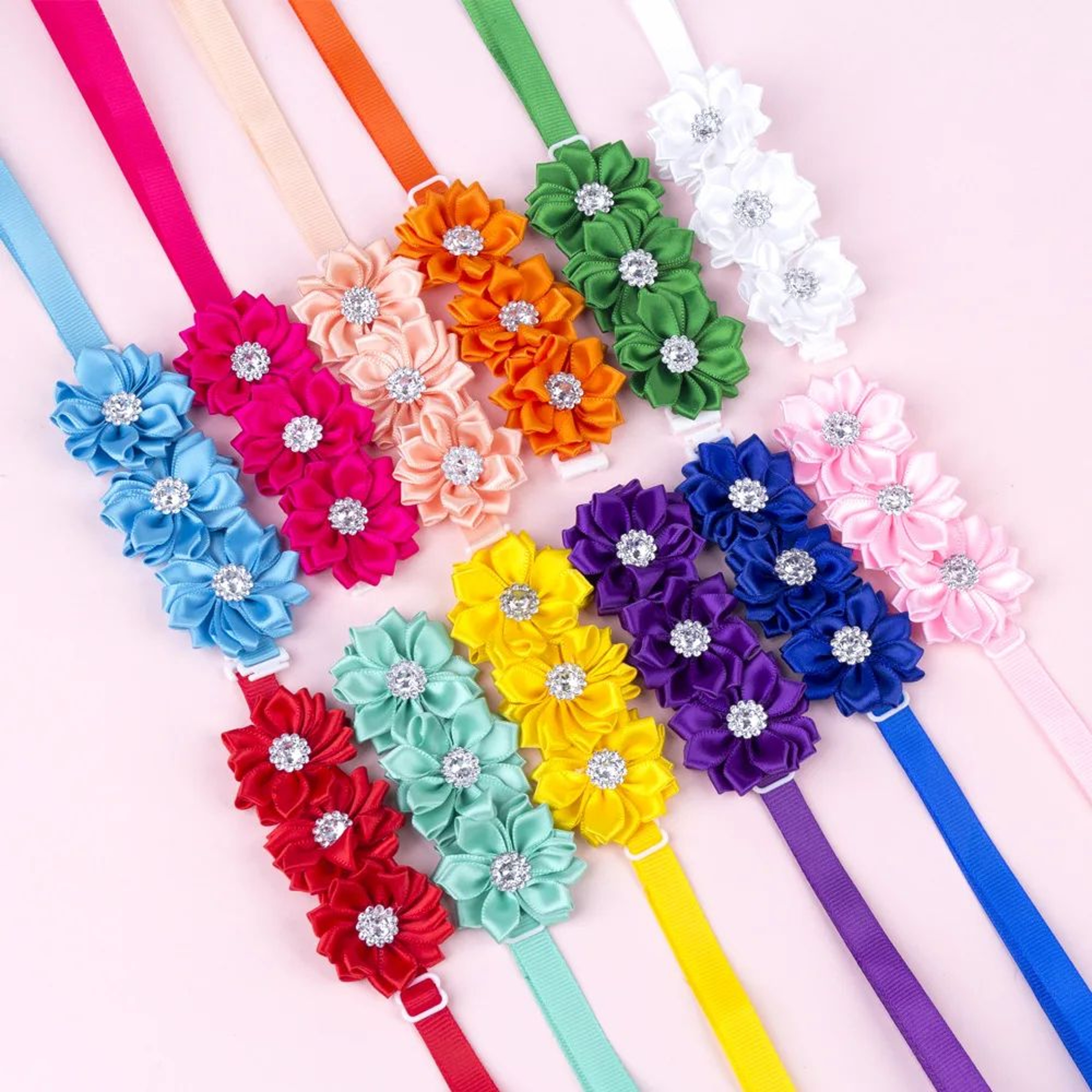 Luxury Dog Bow Tie And Flower Collar Accessories For Pets 1