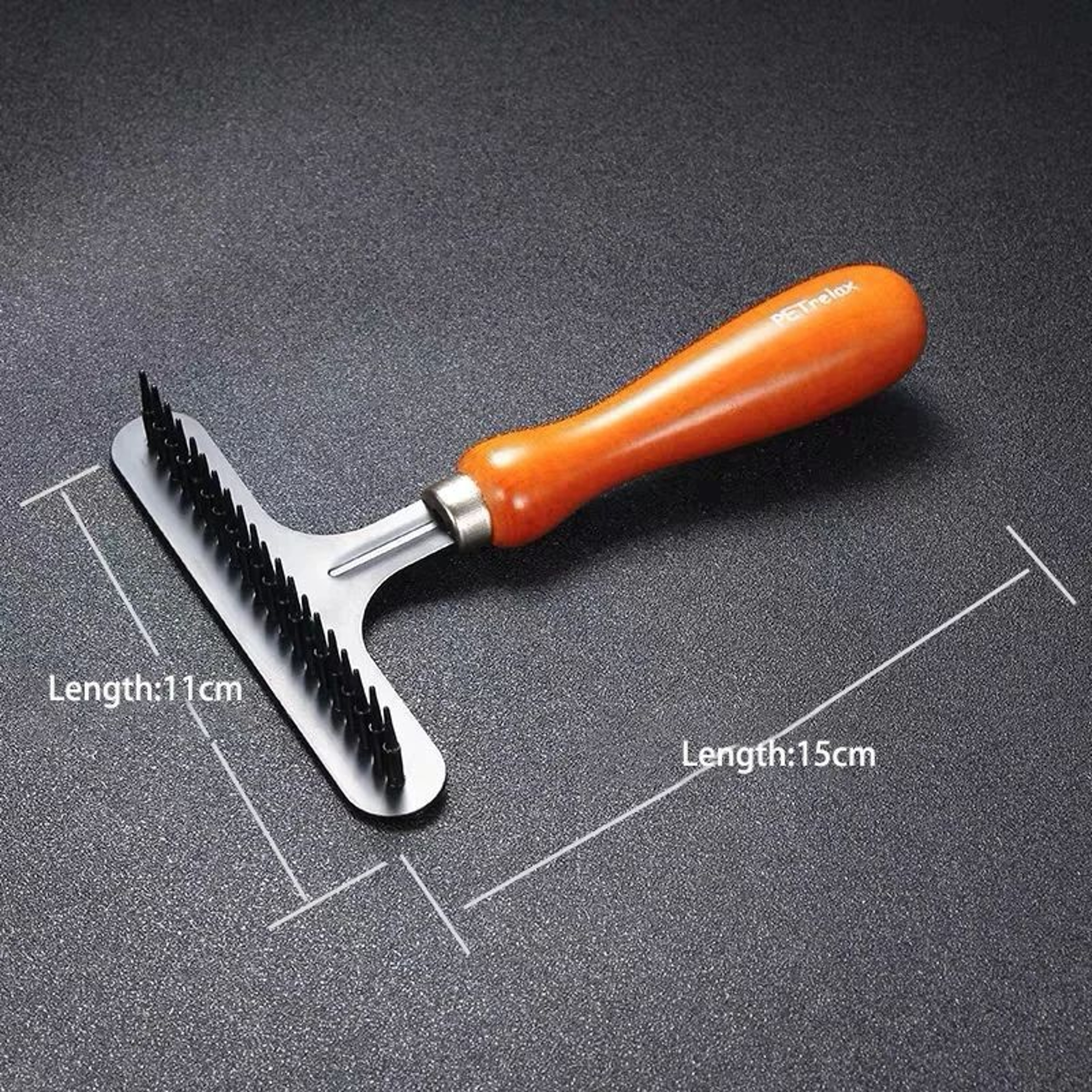 Wood Handle Pet Deshedding Rake For Dogs And Cats 6