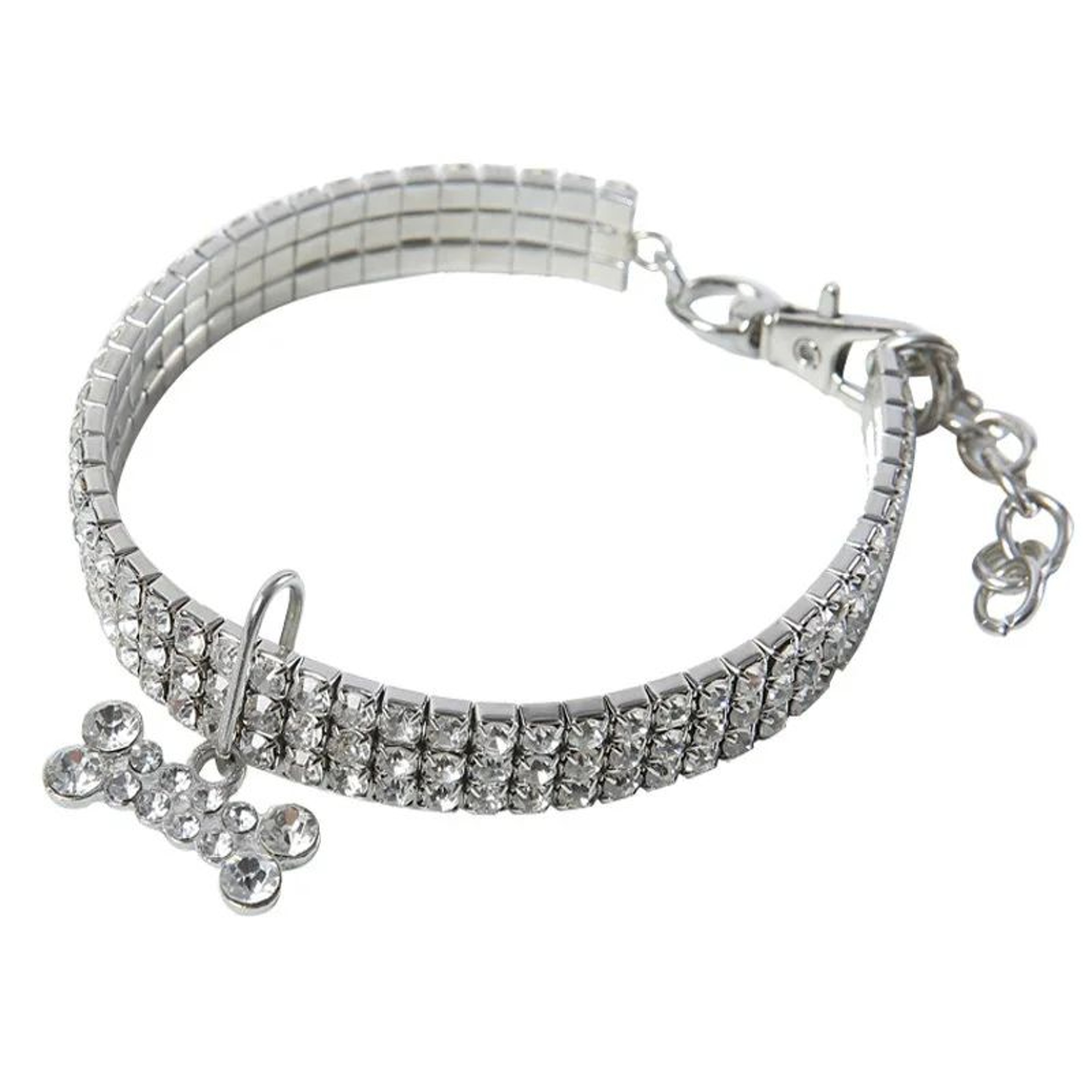 GlamPaw Rhinestone Personalized Dog Collar 7