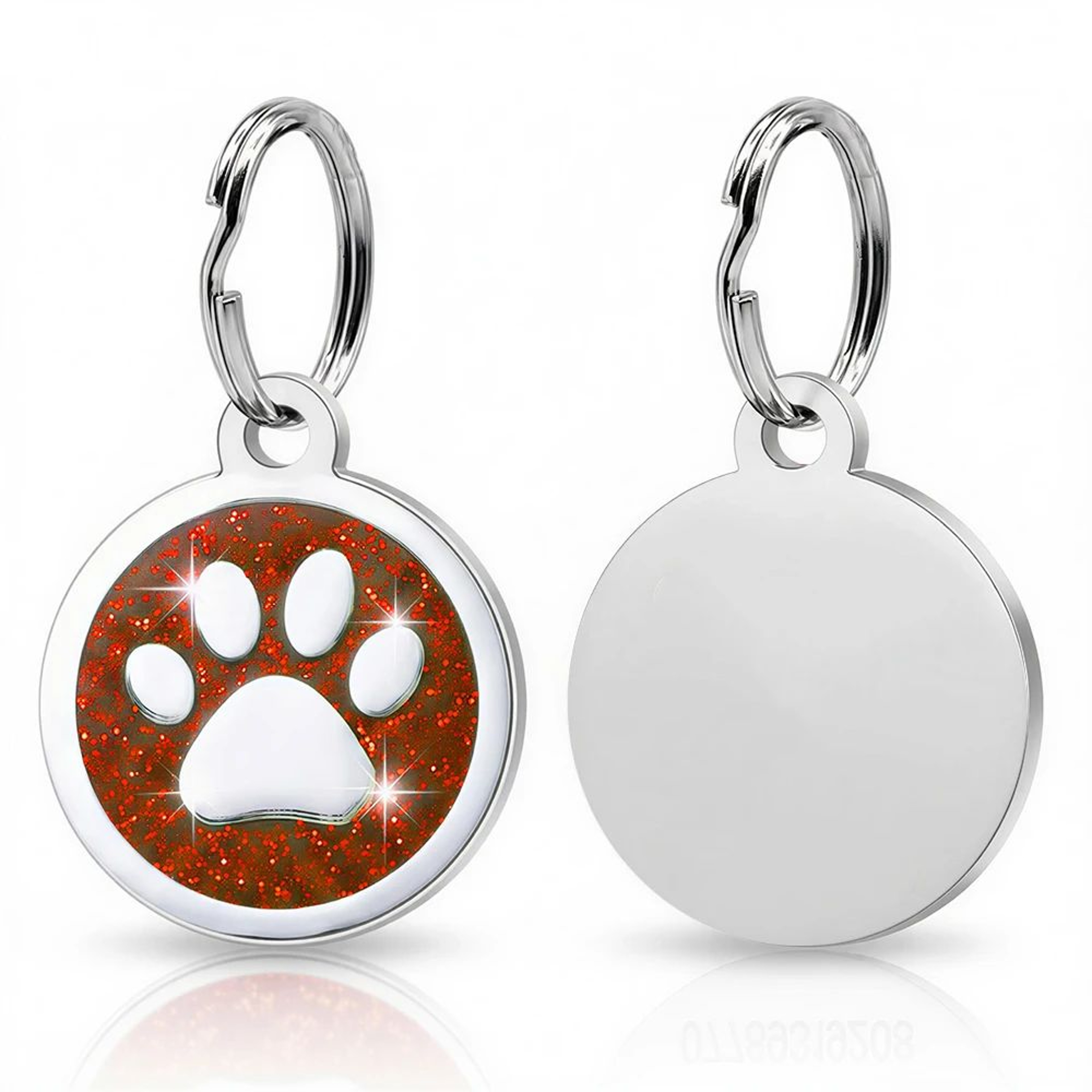 Personalized Paw Print Pet ID Tag Engraved Dog And Cat Collar Pendant 11