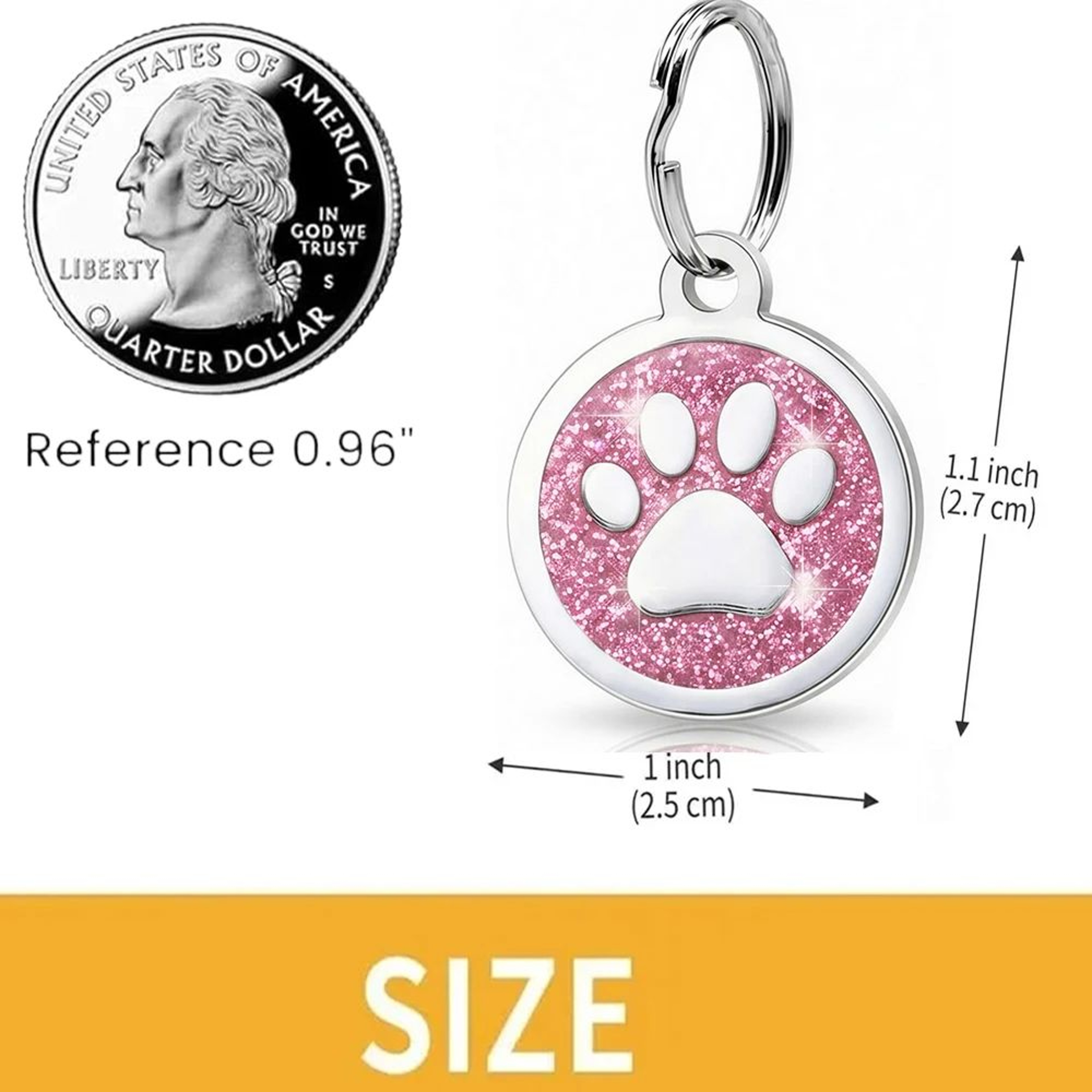 Personalized Paw Print Pet ID Tag Engraved Dog And Cat Collar Pendant 1