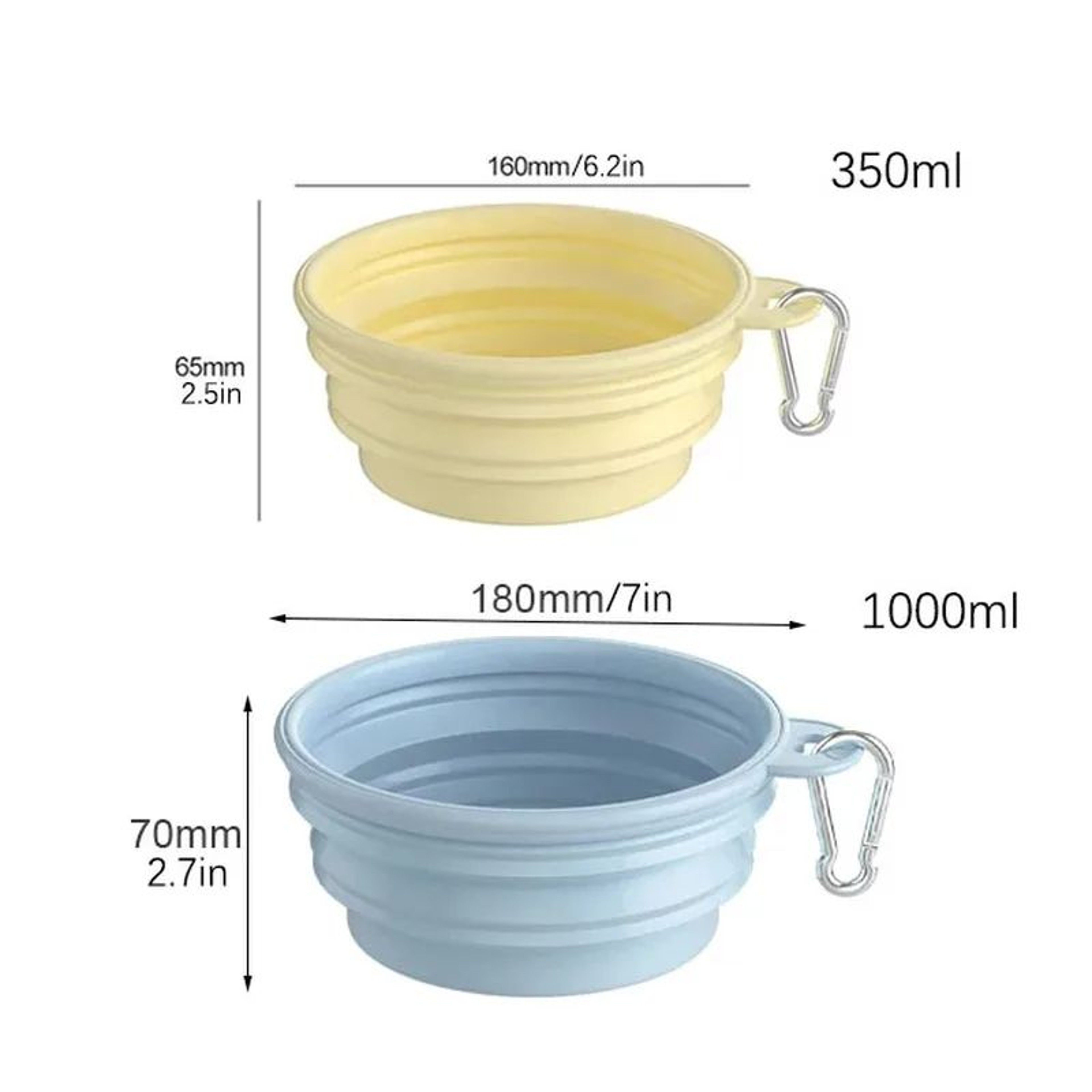 Collapsible Silicone Dog Bowl Portable Travel Food And Water Container 4