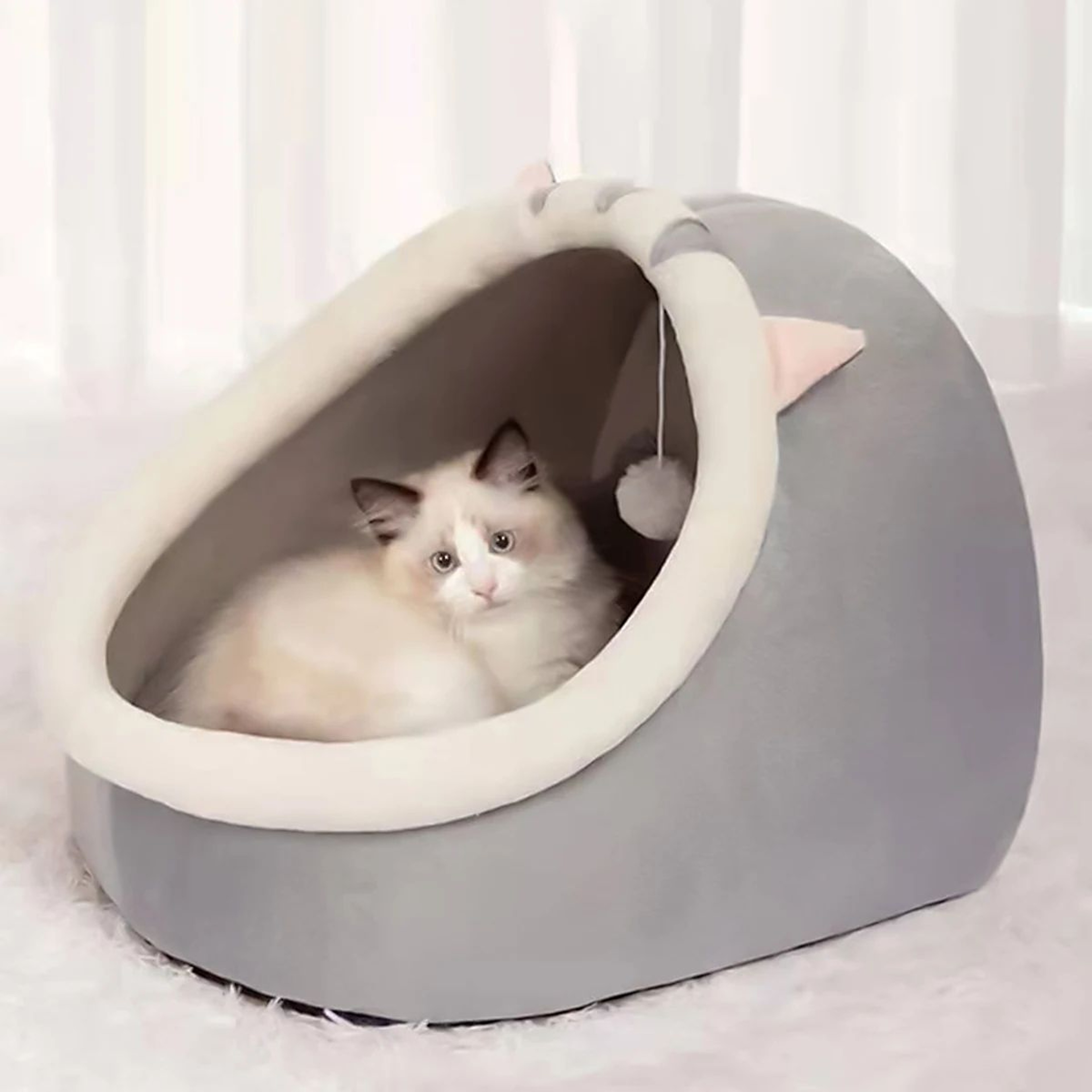 SnuggleHide Warm Cat Cave Bed 4