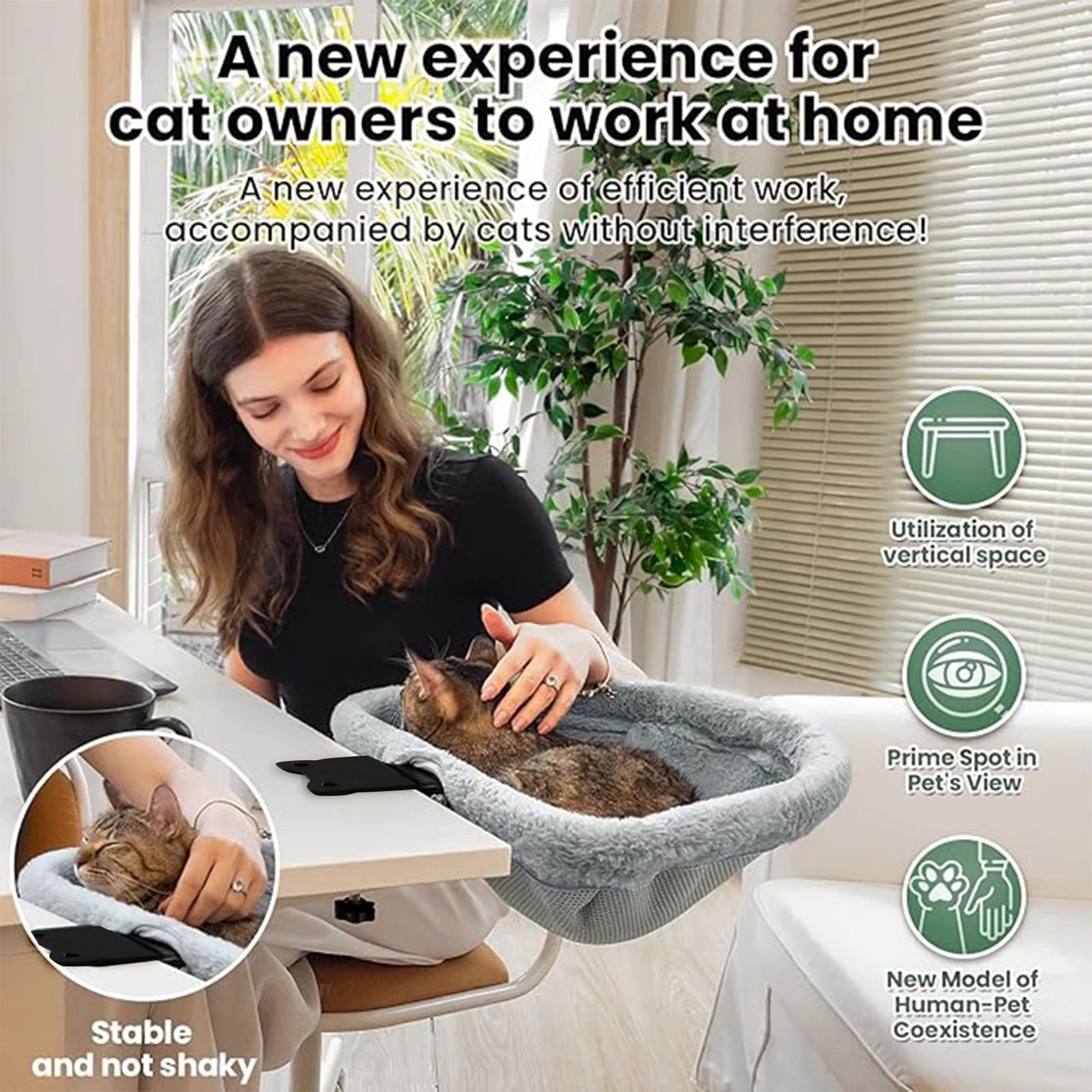 DeskNest Folding Cat Hammock Bed 2