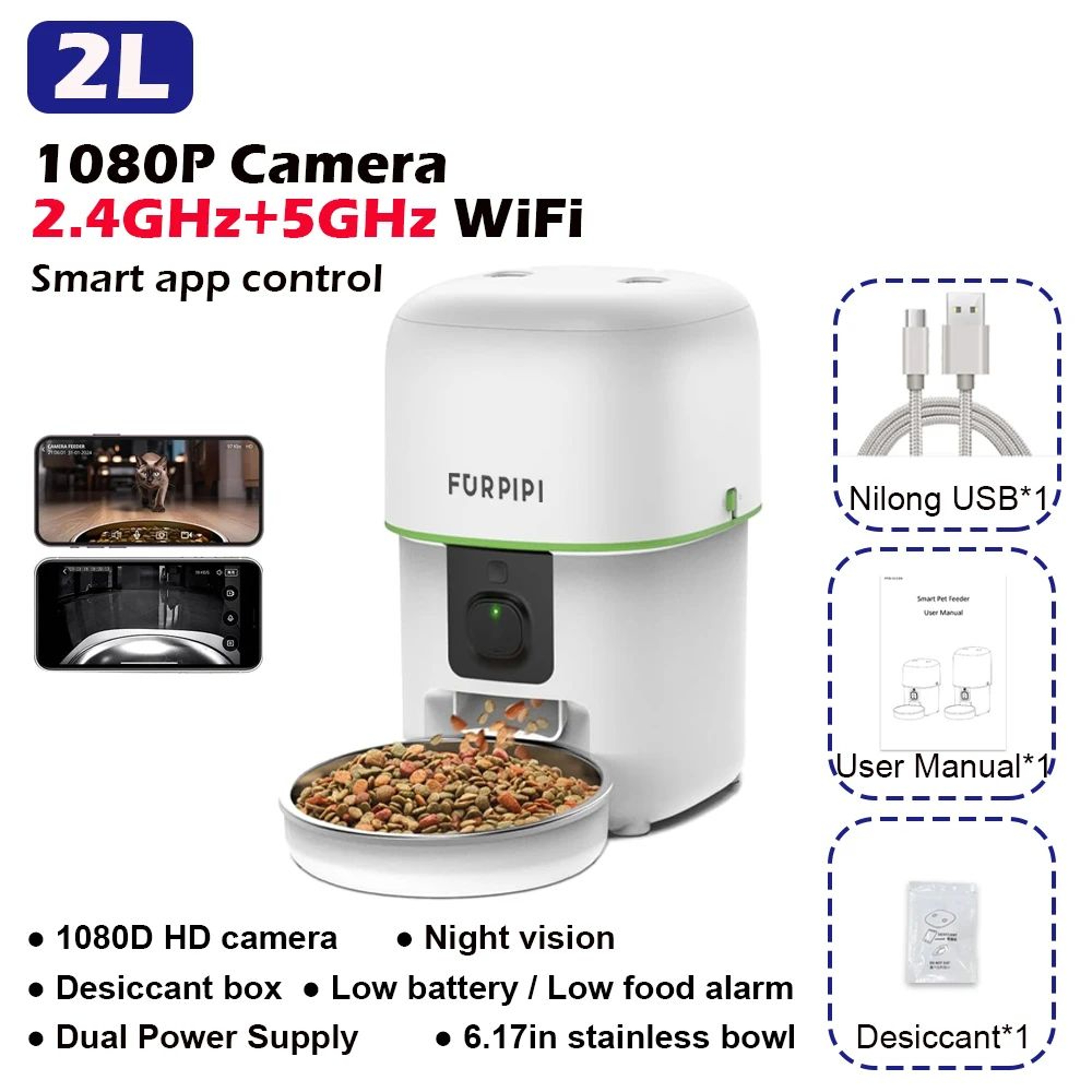 SmartServe HD Automatic Cat Feeder With Camera 10
