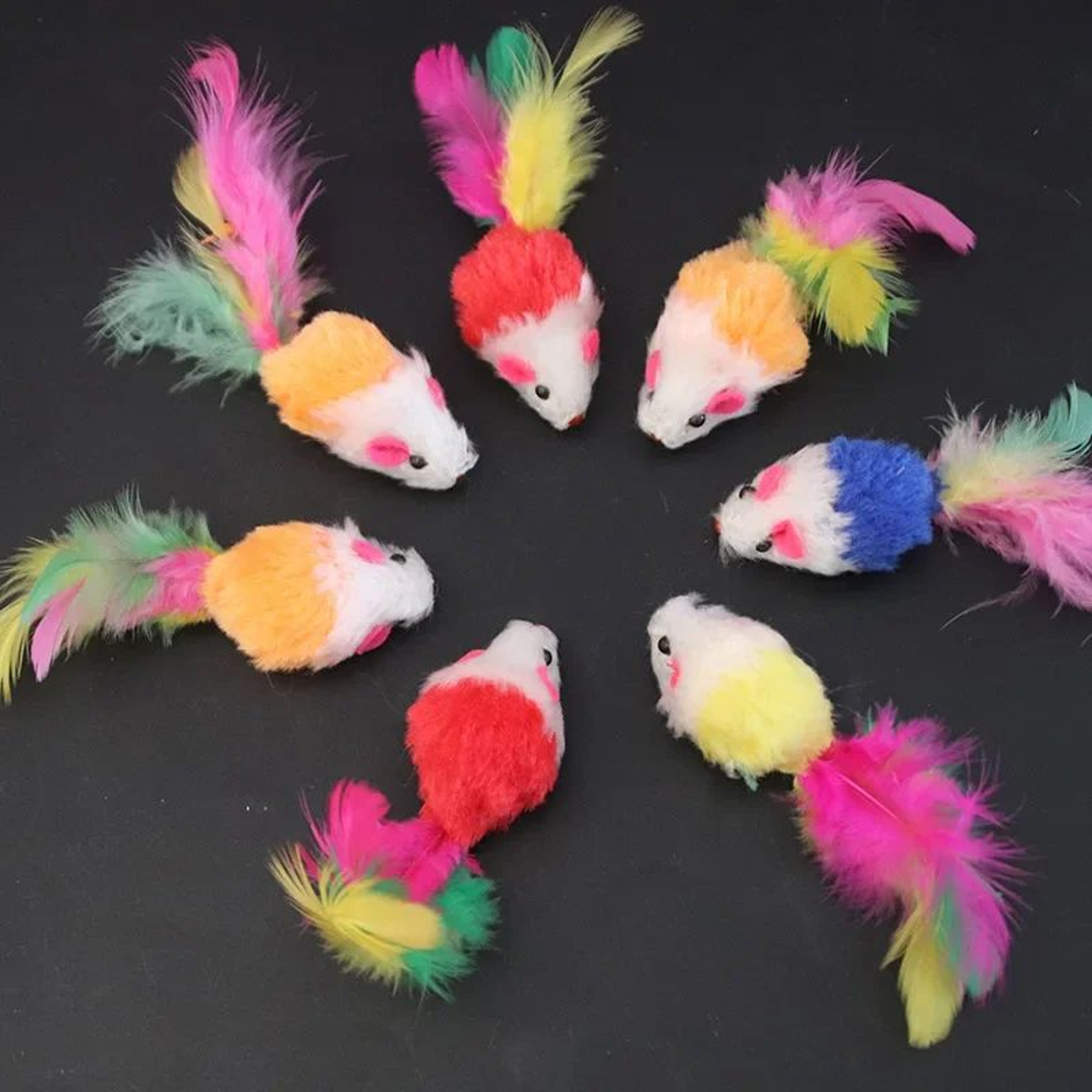 FeatherPounce Mouse Cat Toy Set 3