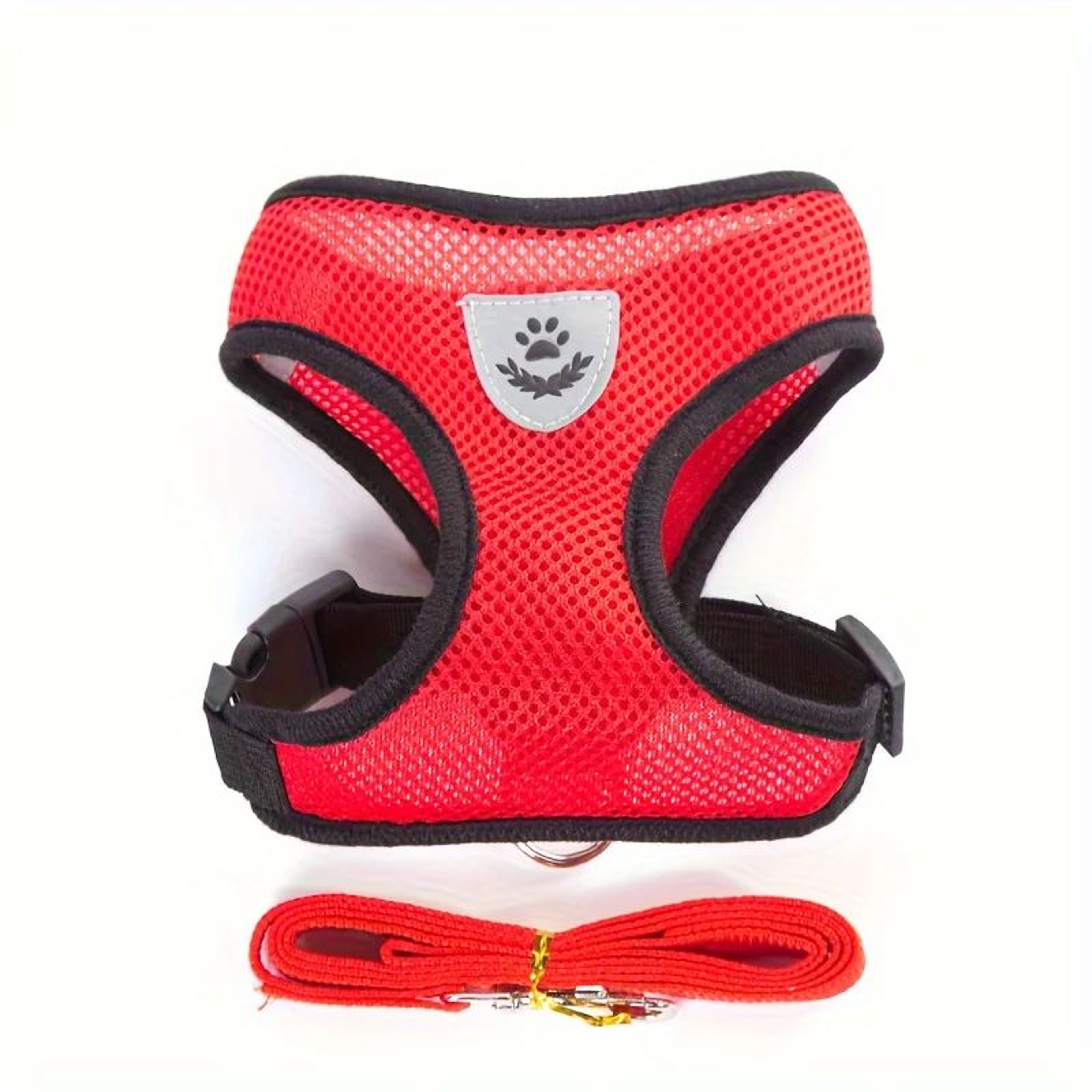 Adjustable Escape Proof Cat Harness With Reflective Leash Set 12