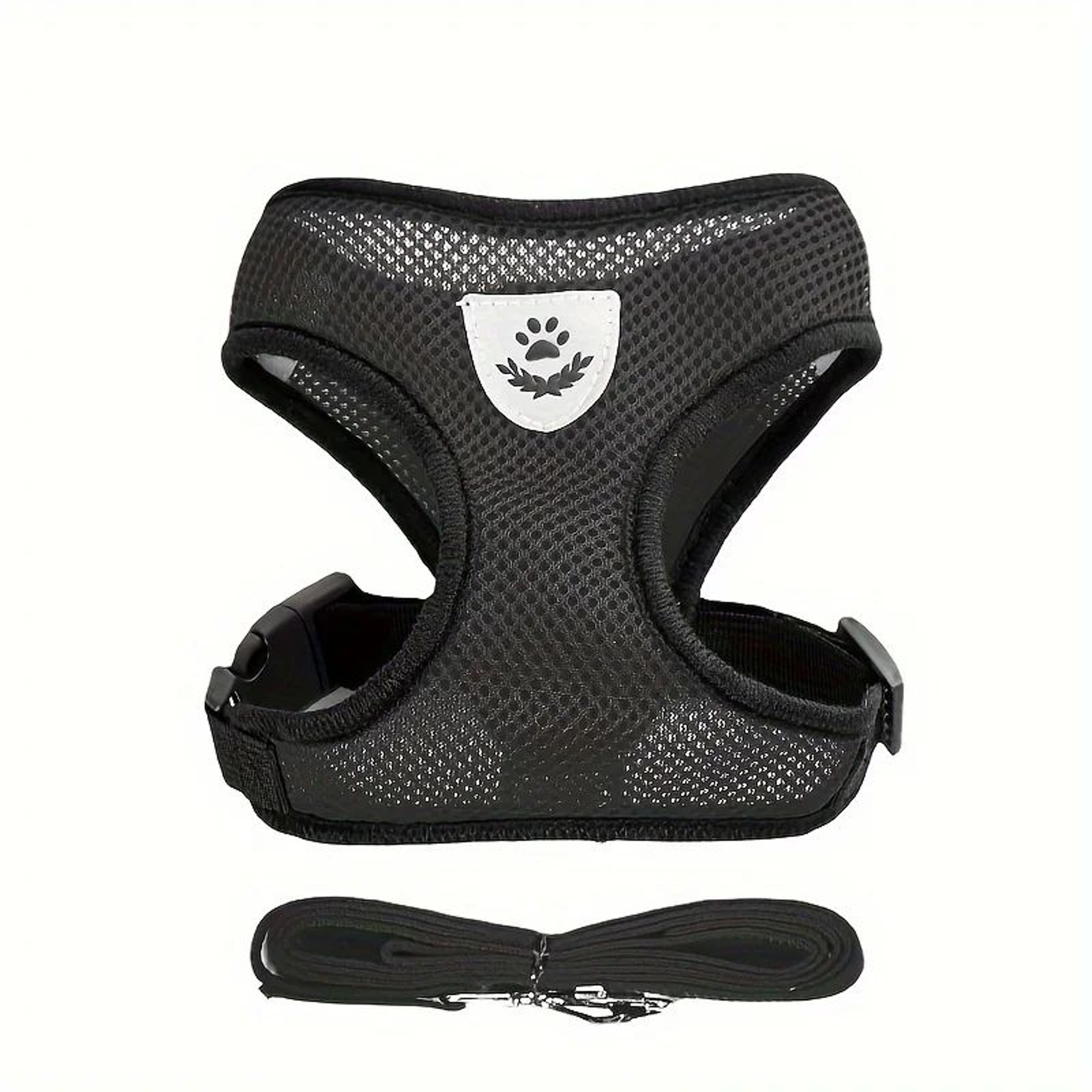 Adjustable Escape Proof Cat Harness With Reflective Leash Set 6