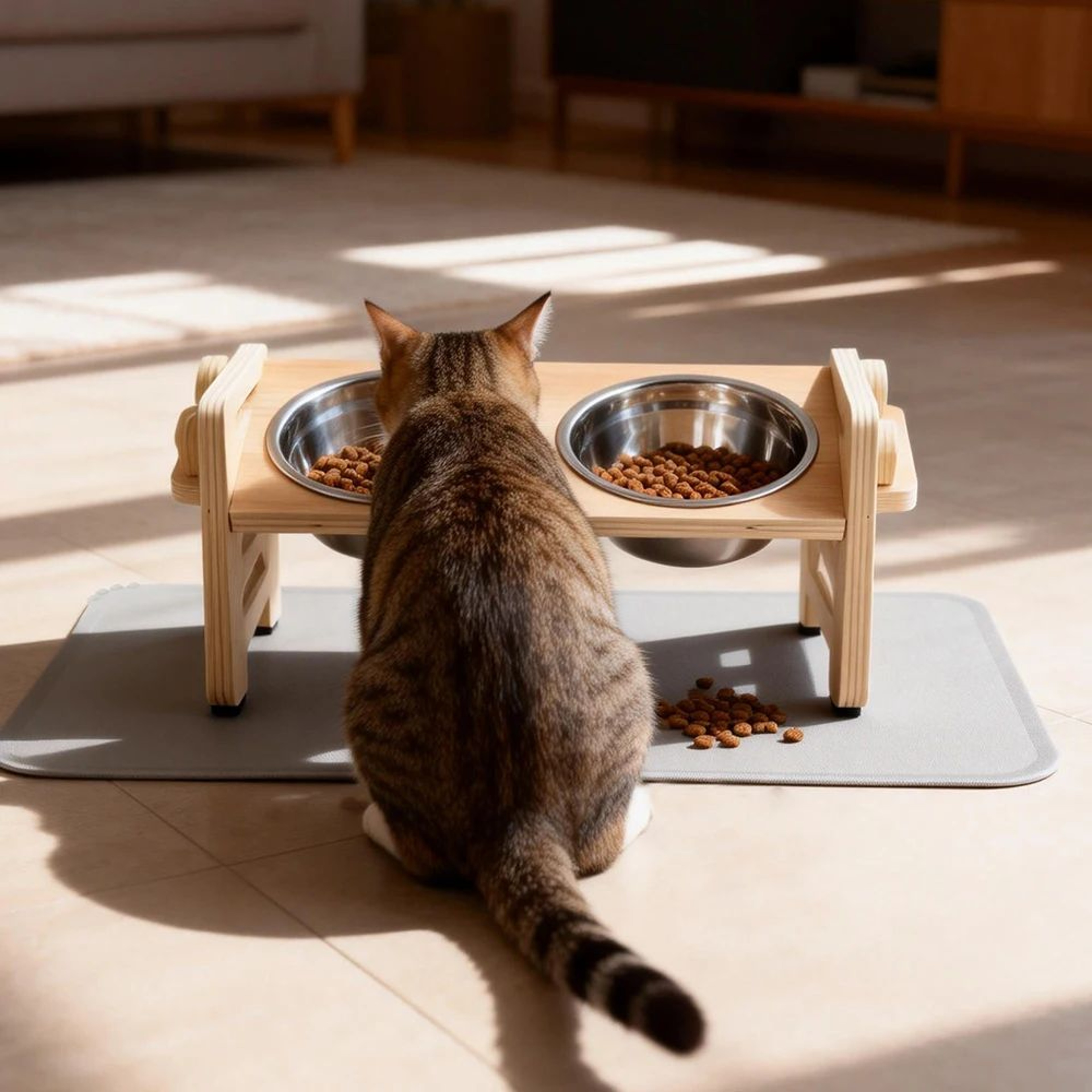 ComfortLift Adjustable Elevated Cat Bowl Stand 4