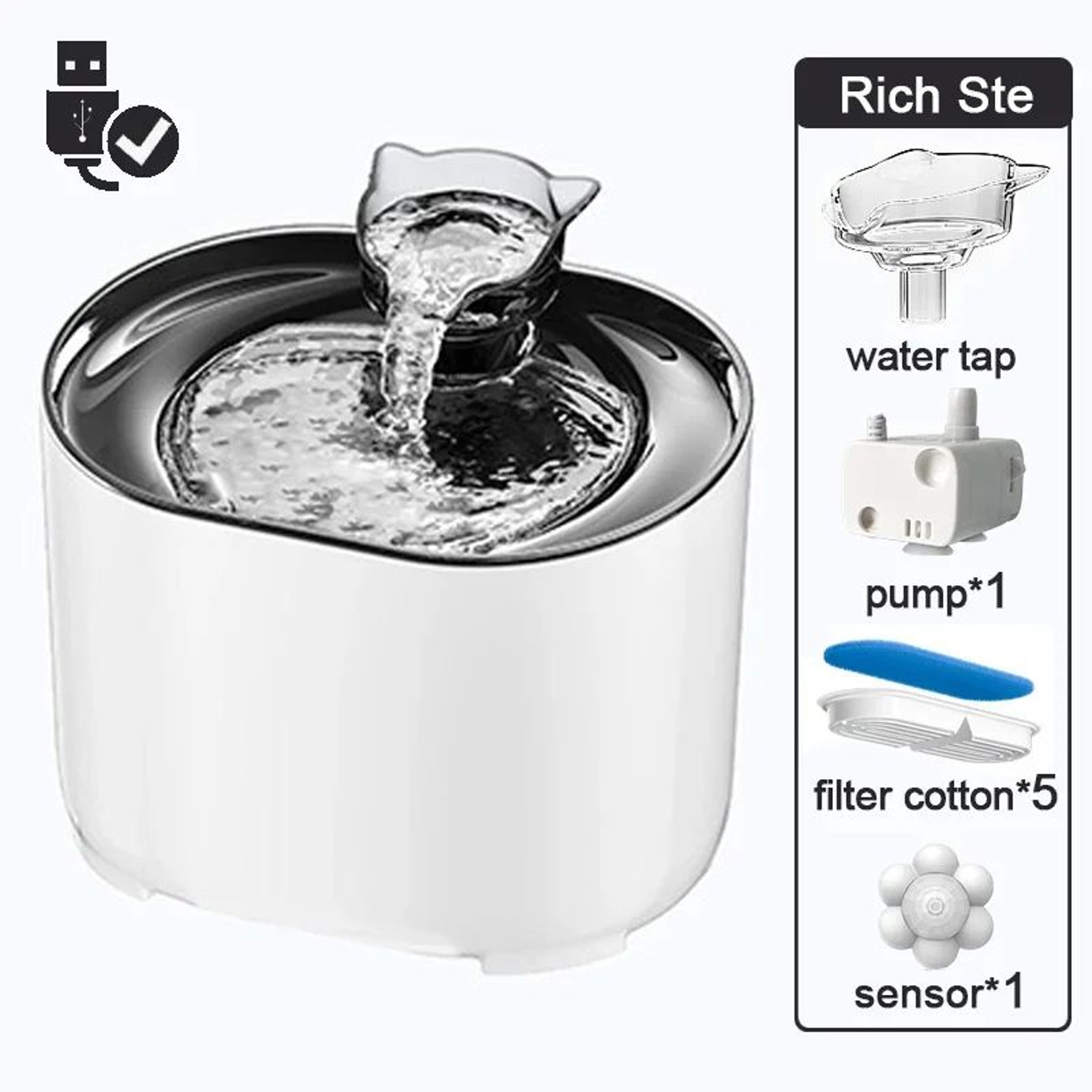 FreshFlow Automatic Cat Water Fountain 18