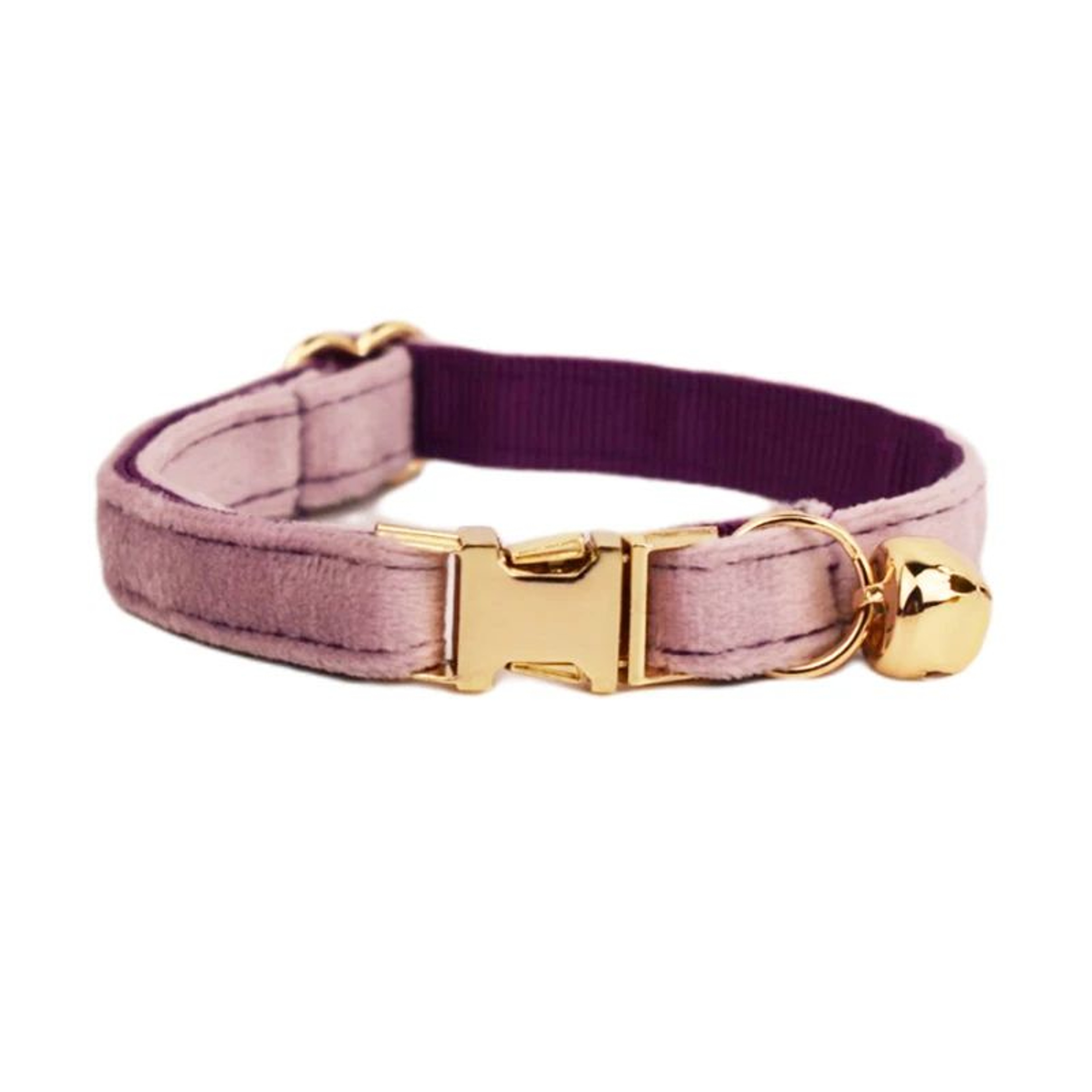 Personalized Velvet Cat Collar With Name Engraving And Bell 14