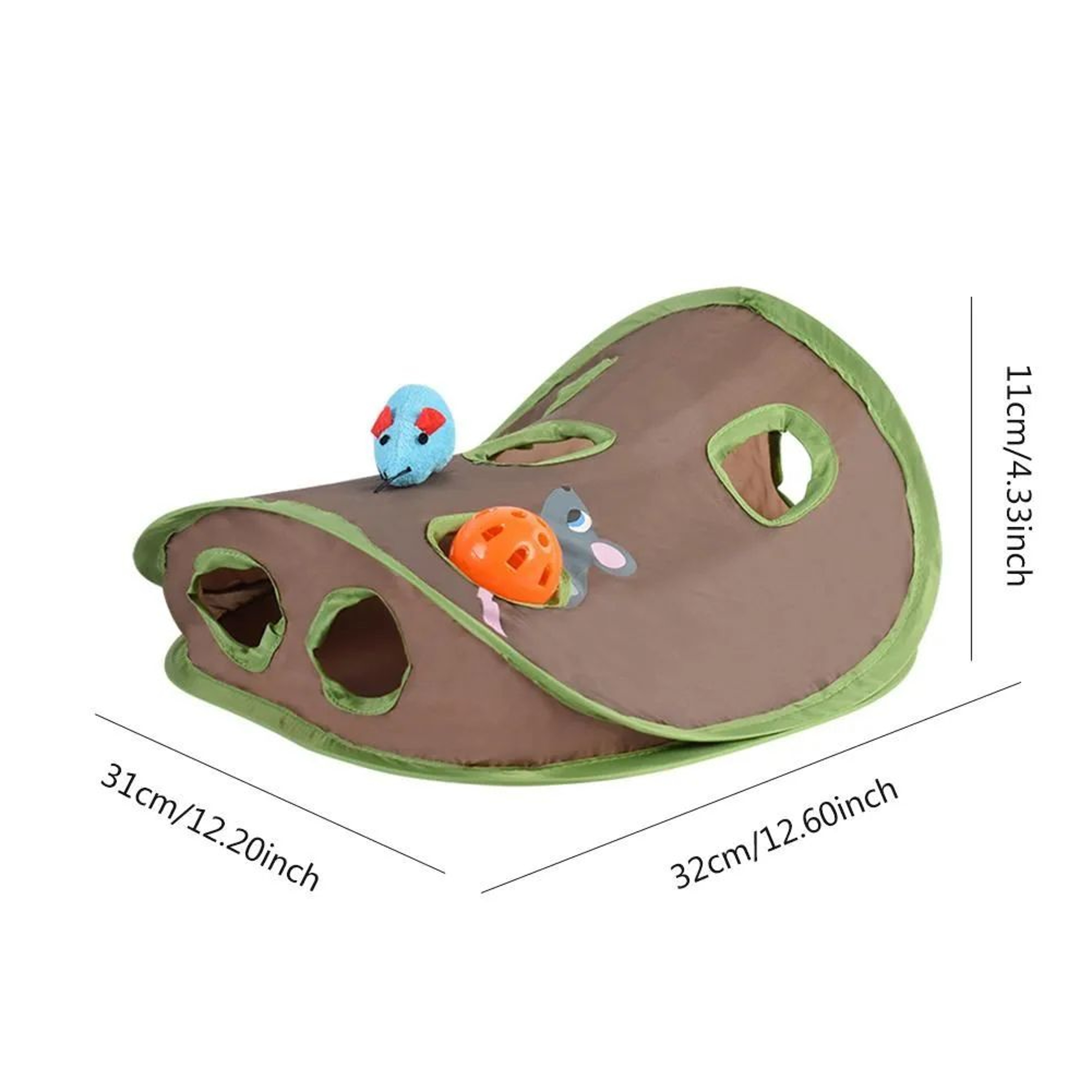 Interactive Cat Hide And Seek Tunnel Game With 9 Holes 5
