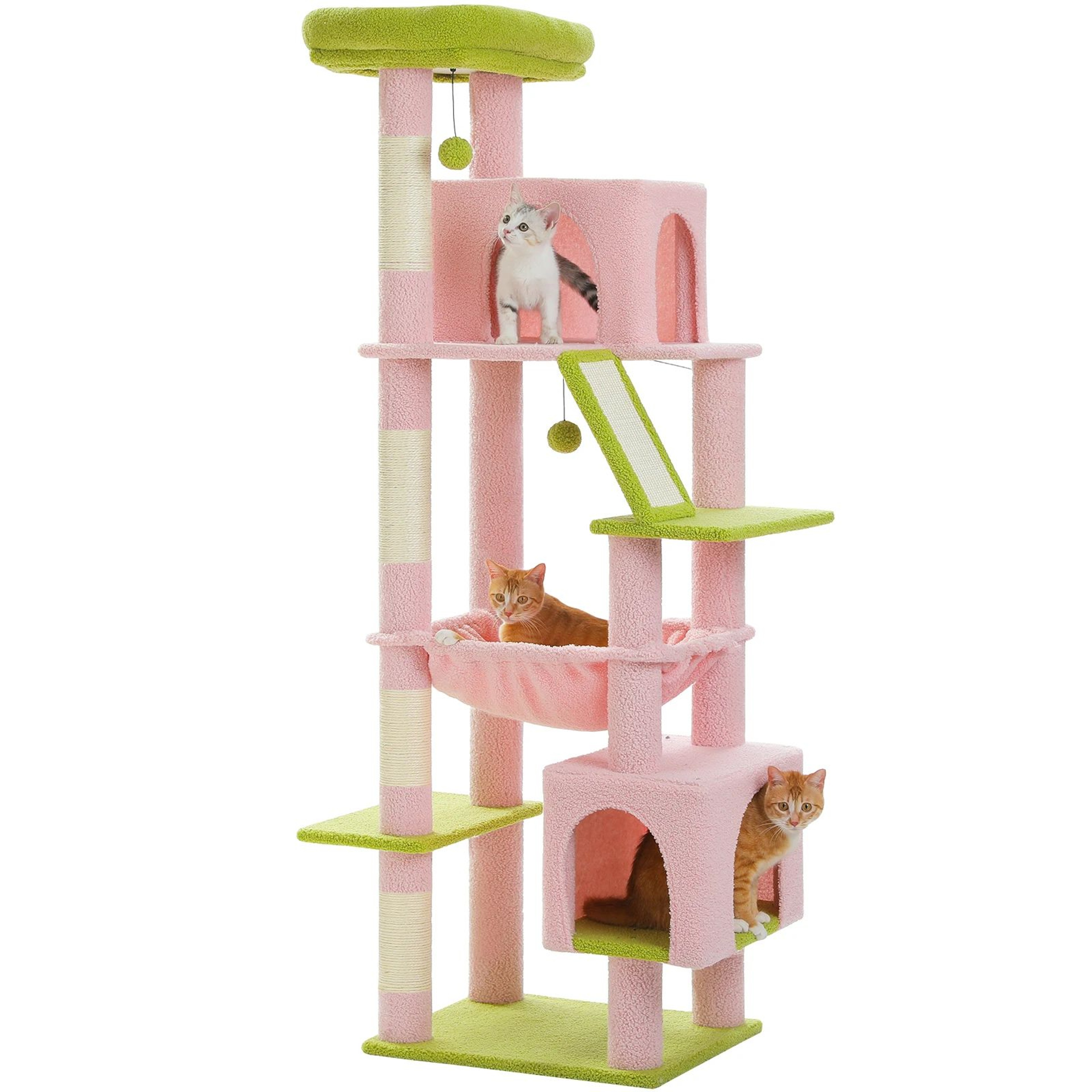 Tall Multi Level Cat Tree Tower With Condo Beds And Scratching Posts 10