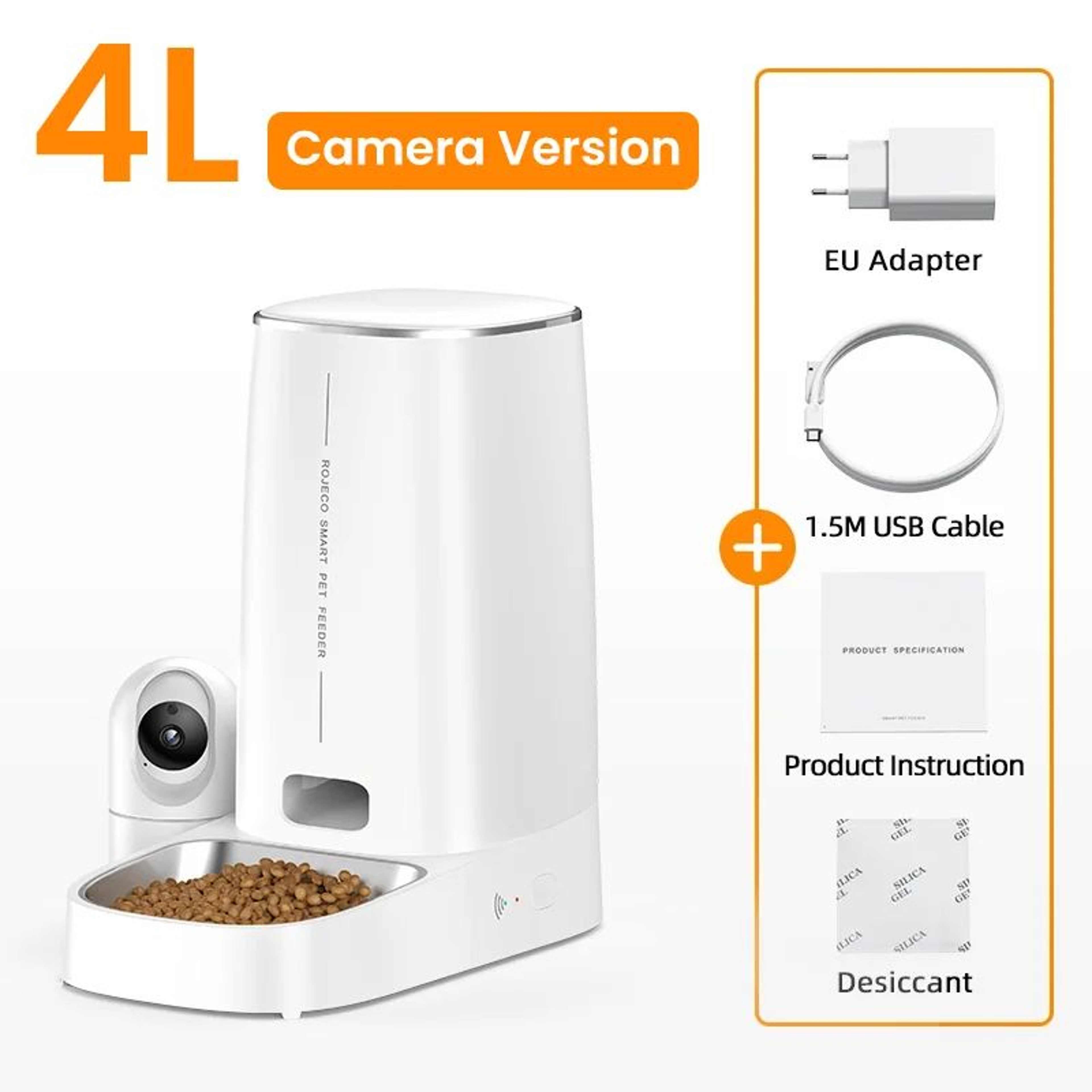 SmartView Automatic Cat Feeder With Camera WiFi Pet Food Dispenser 6