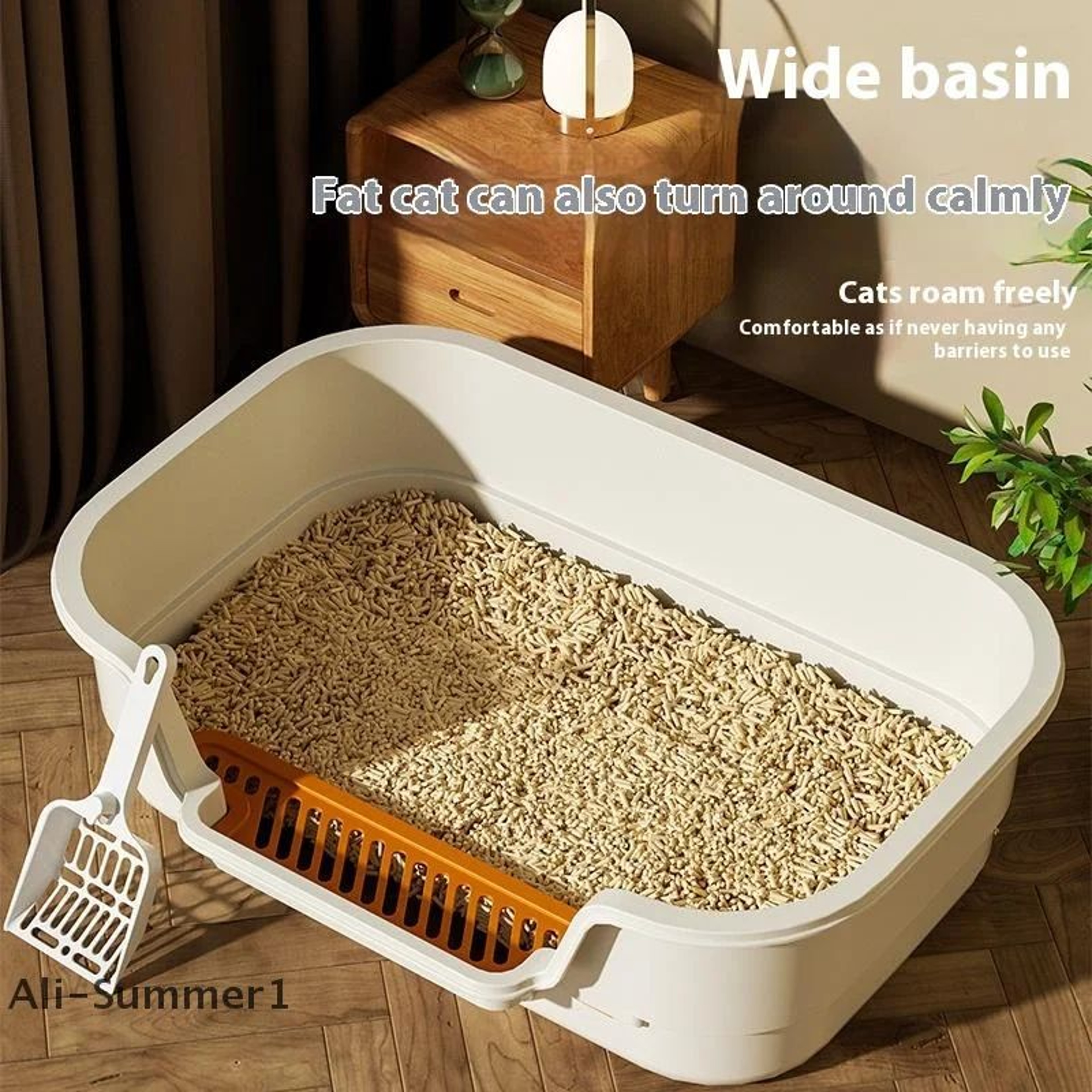 PureShield Semi Enclosed Cat Litter Box Large Capacity Cat Toilet 1
