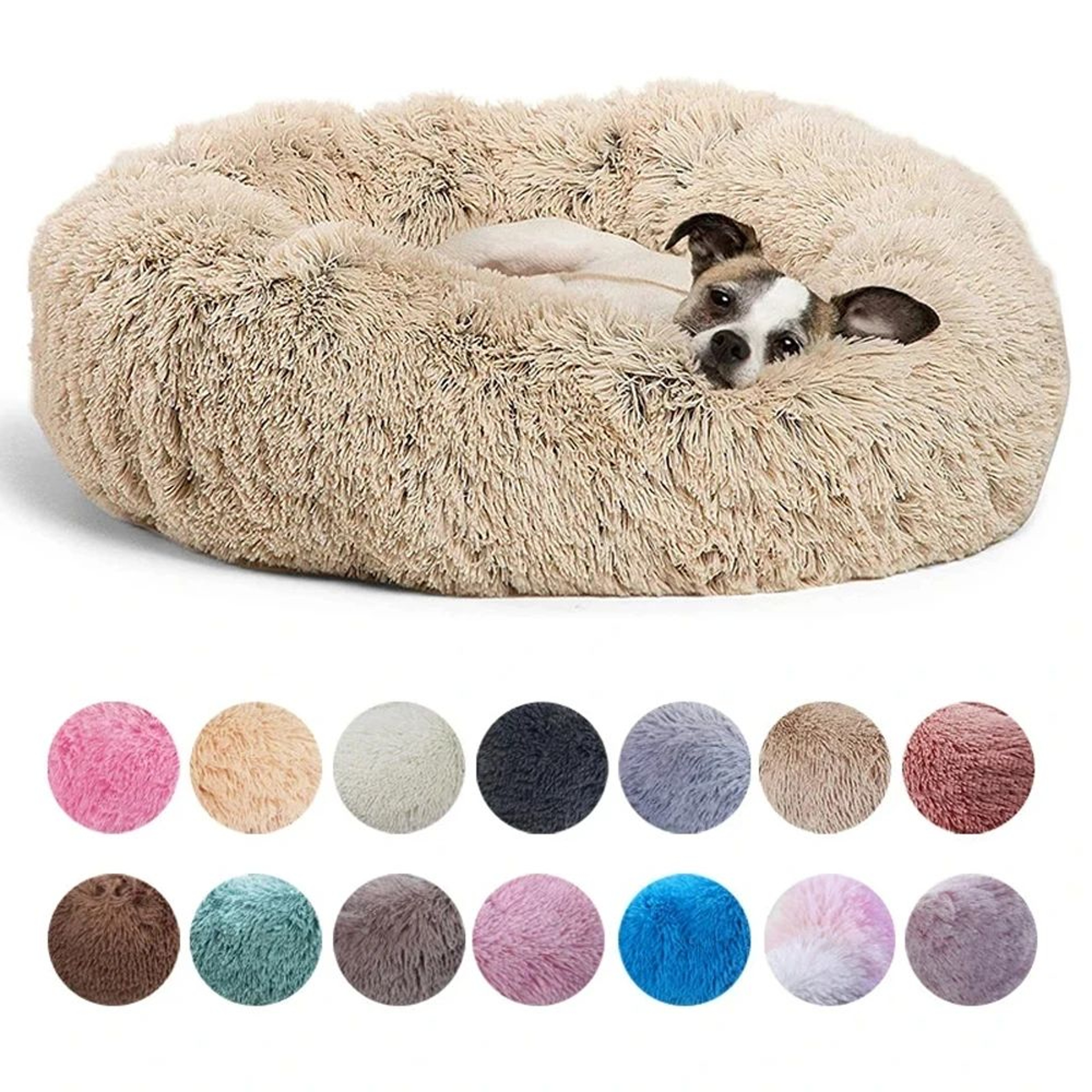 CloudNest Plush Pet Bed Round Cat And Dog Sleeping Nest 0