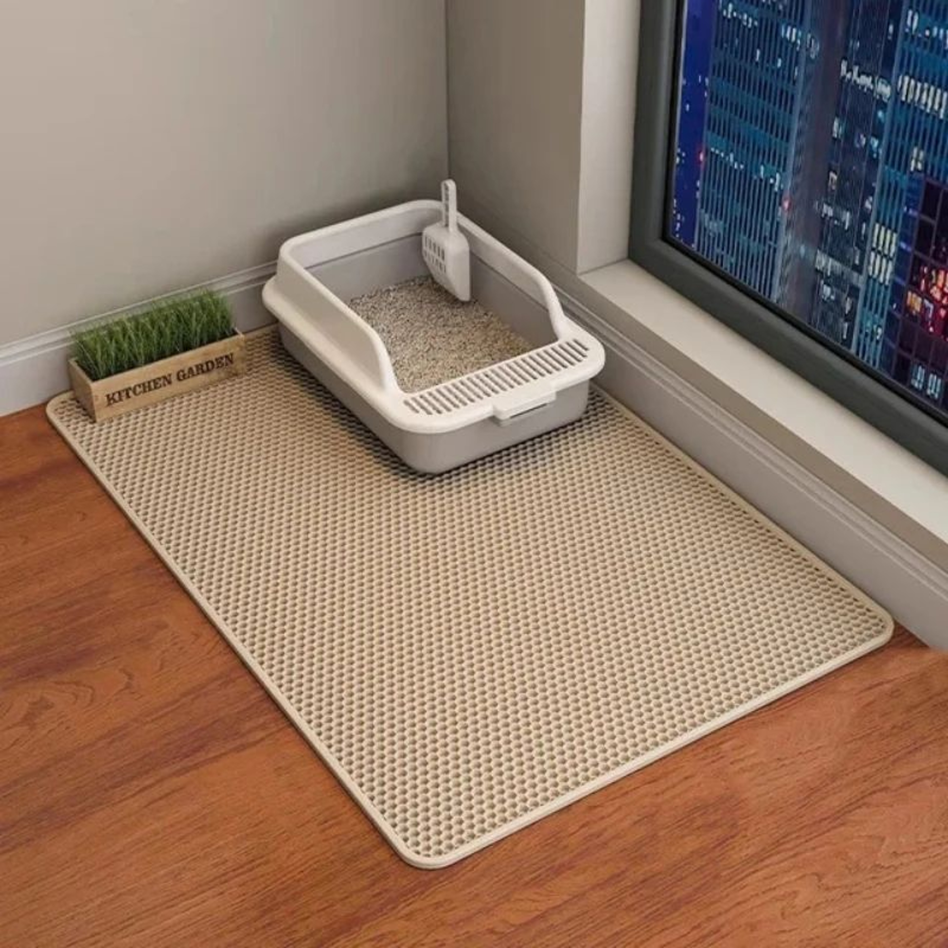 DryShield Double Layer Cat Litter Trapping Mat Waterproof Floor Protector 6