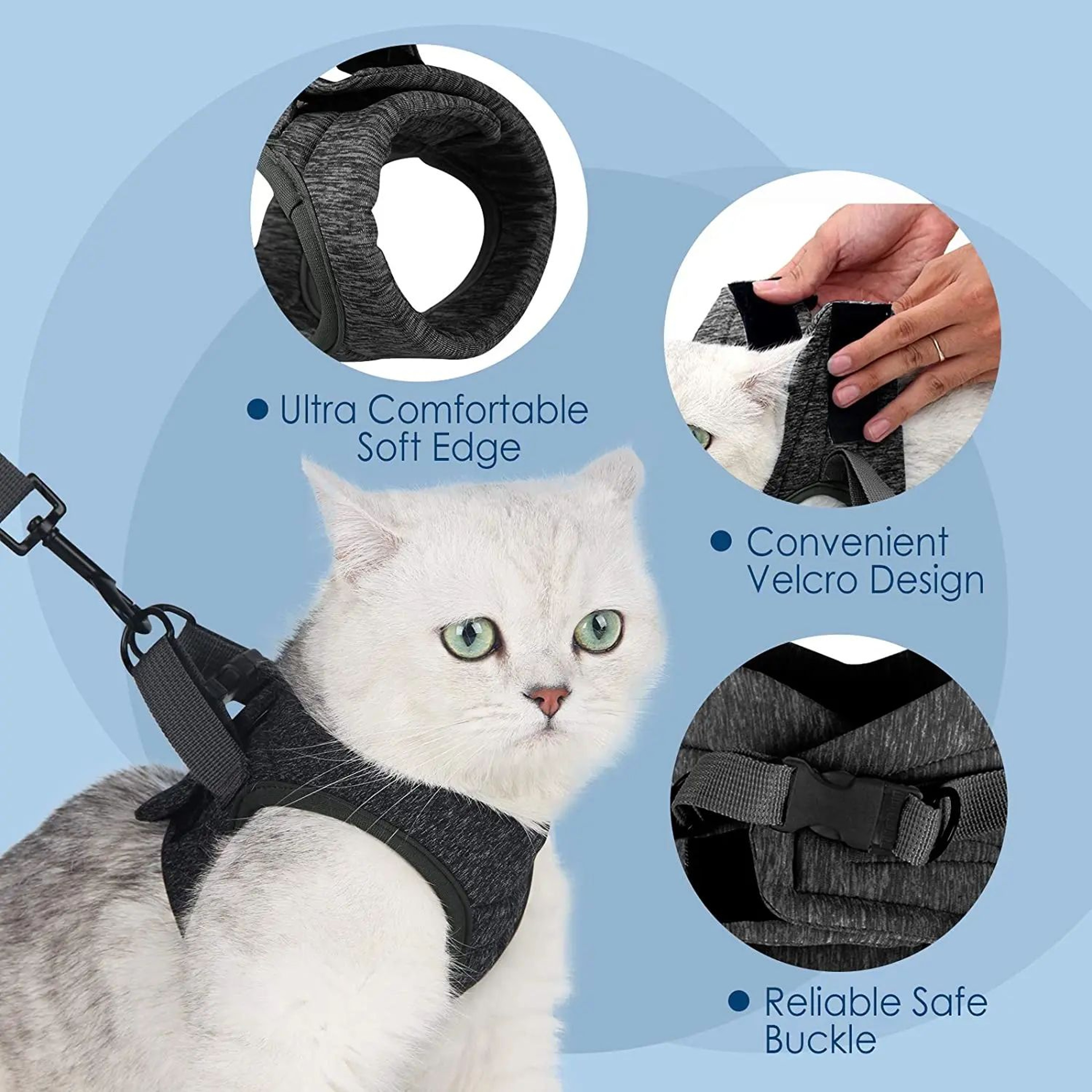 SkyPaw Escape Proof Cat Harness And Leash Set 1