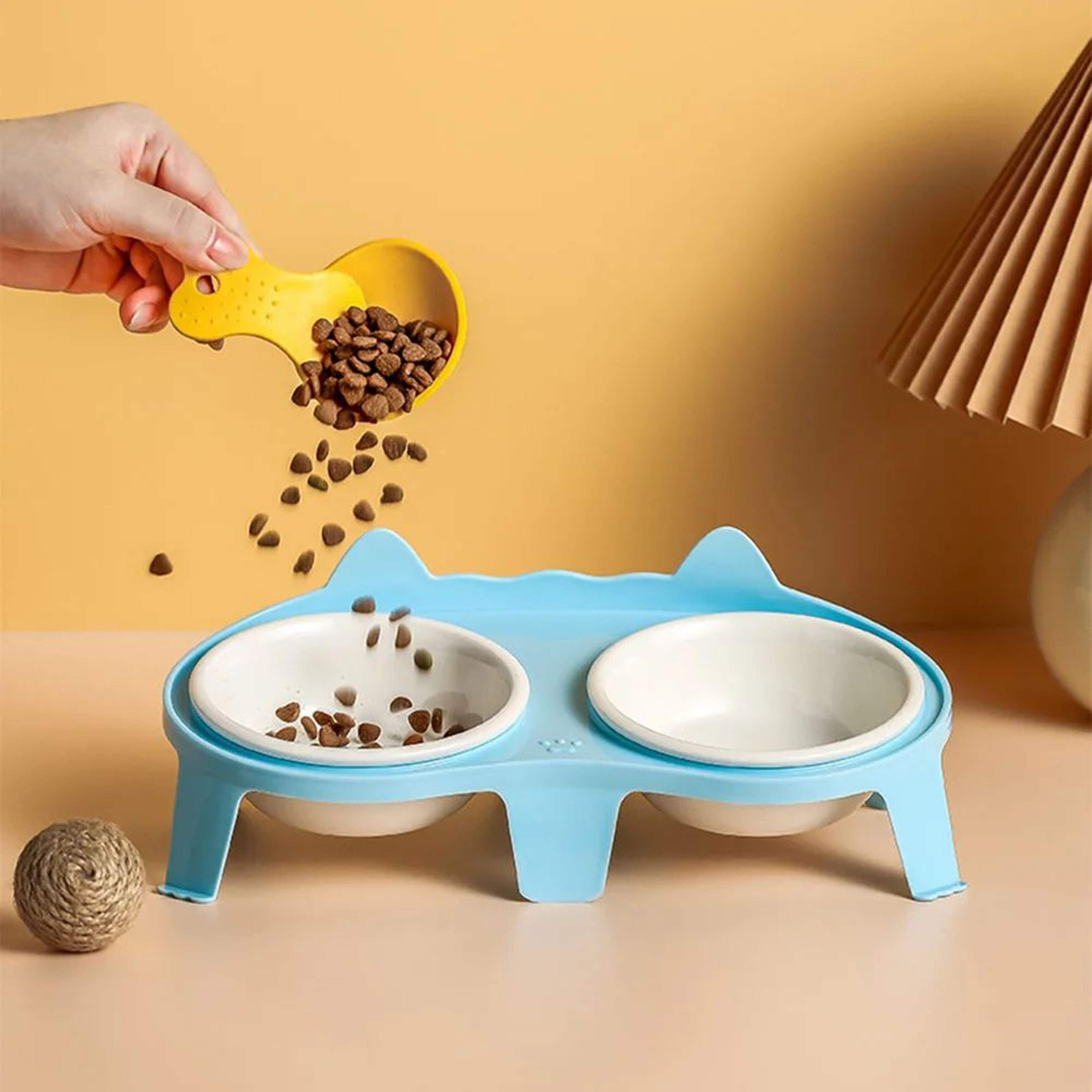 CeramiTilt Elevated Double Cat Bowl Set 3
