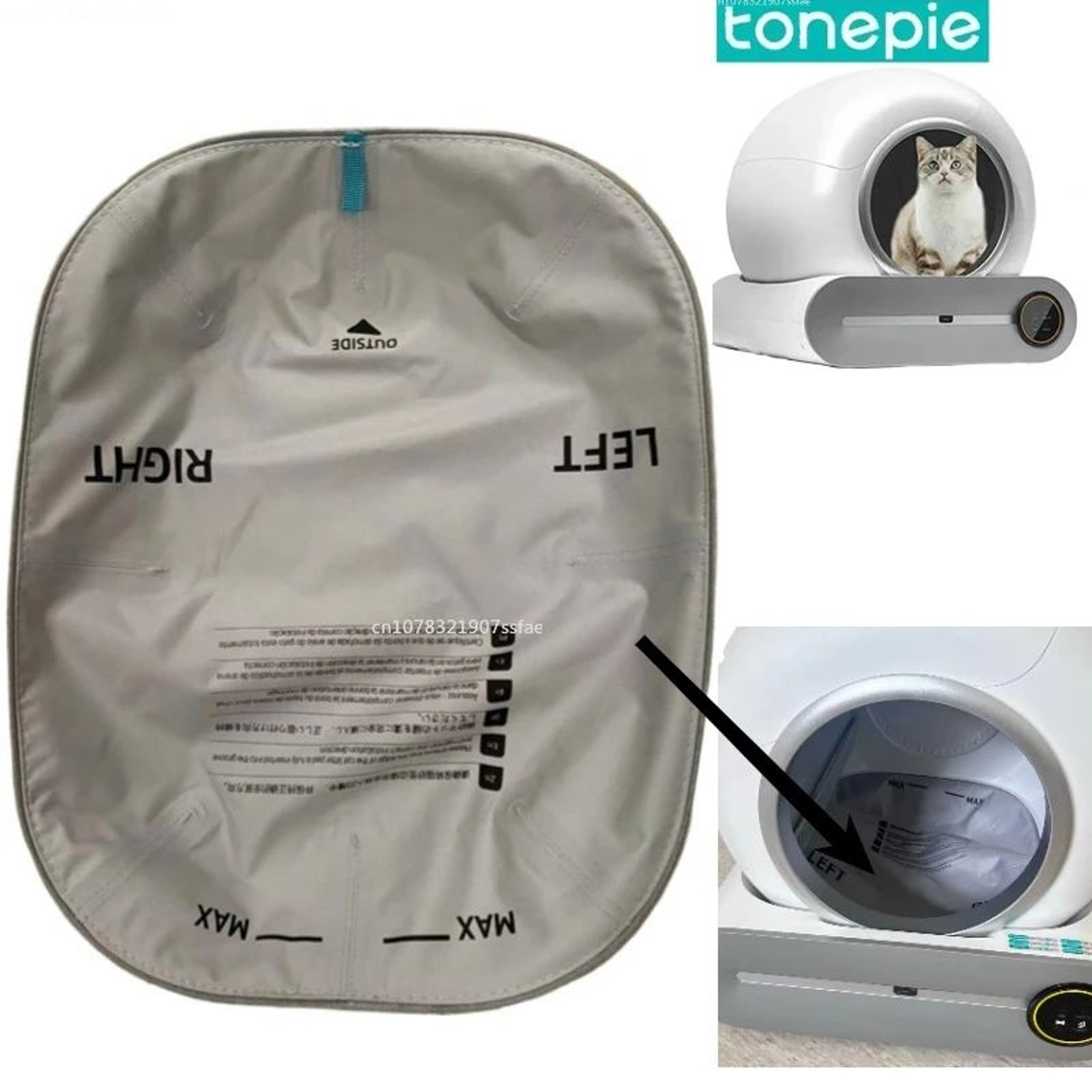 TONEPIE Ti Pro Waterproof Cat Litter Box Mat 2