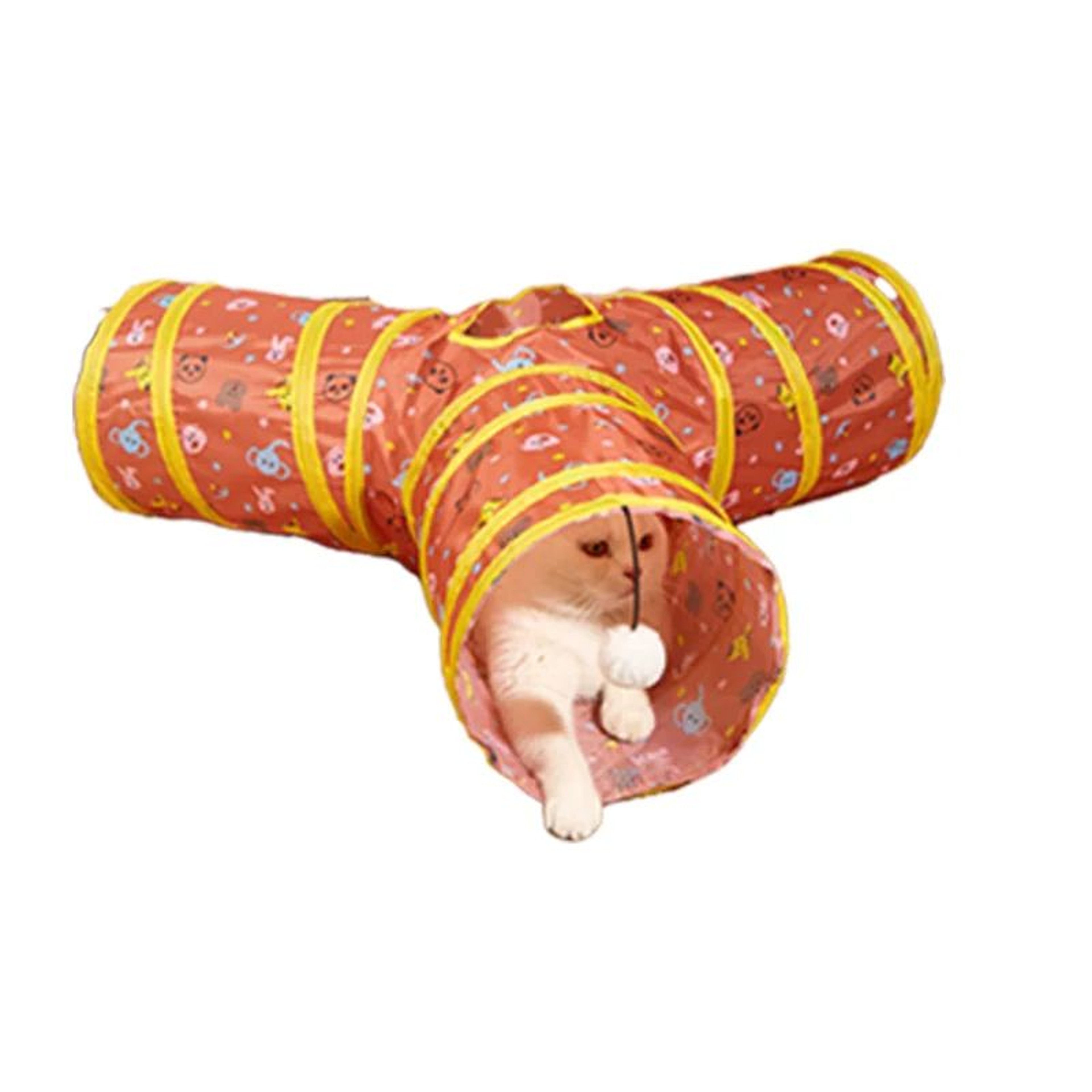 Rainbow Adventure Cat Tunnel Foldable Interactive Pet Play Tube For Indoor Cats And Kittens 16