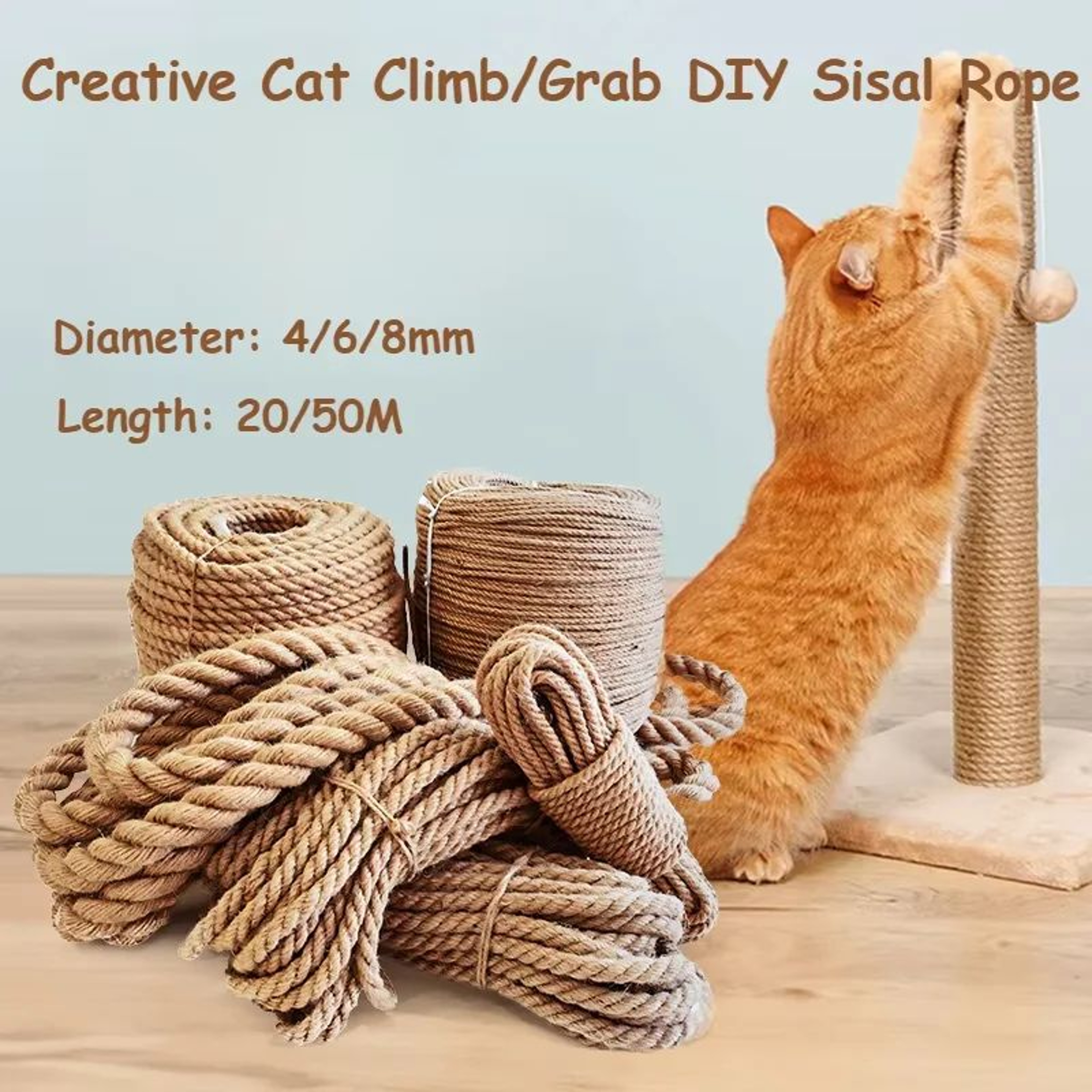 ClawCraft Sisal Rope For Cat Scratching Posts 0