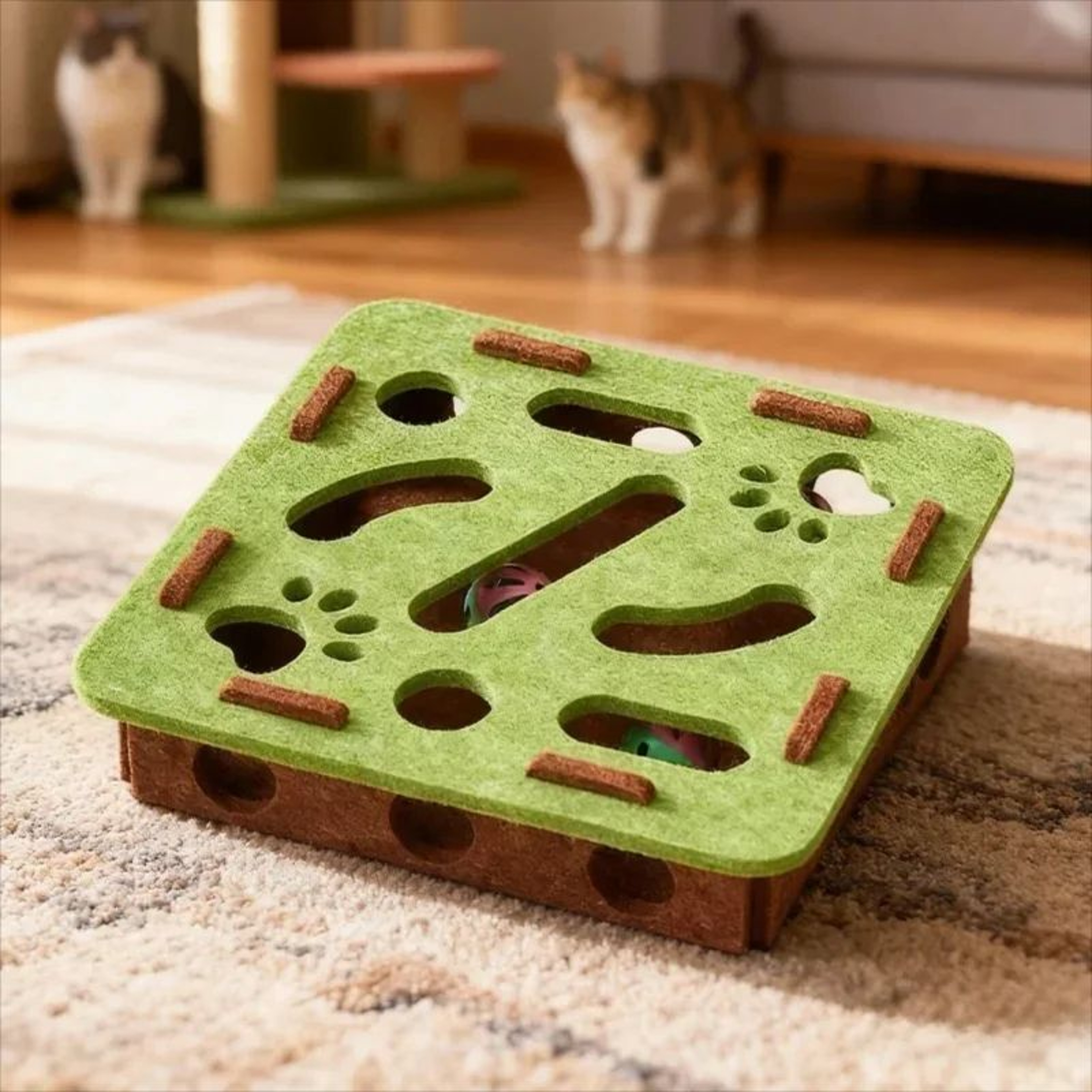 CozyPaws Interactive Cat Tunnel Box Toy 12