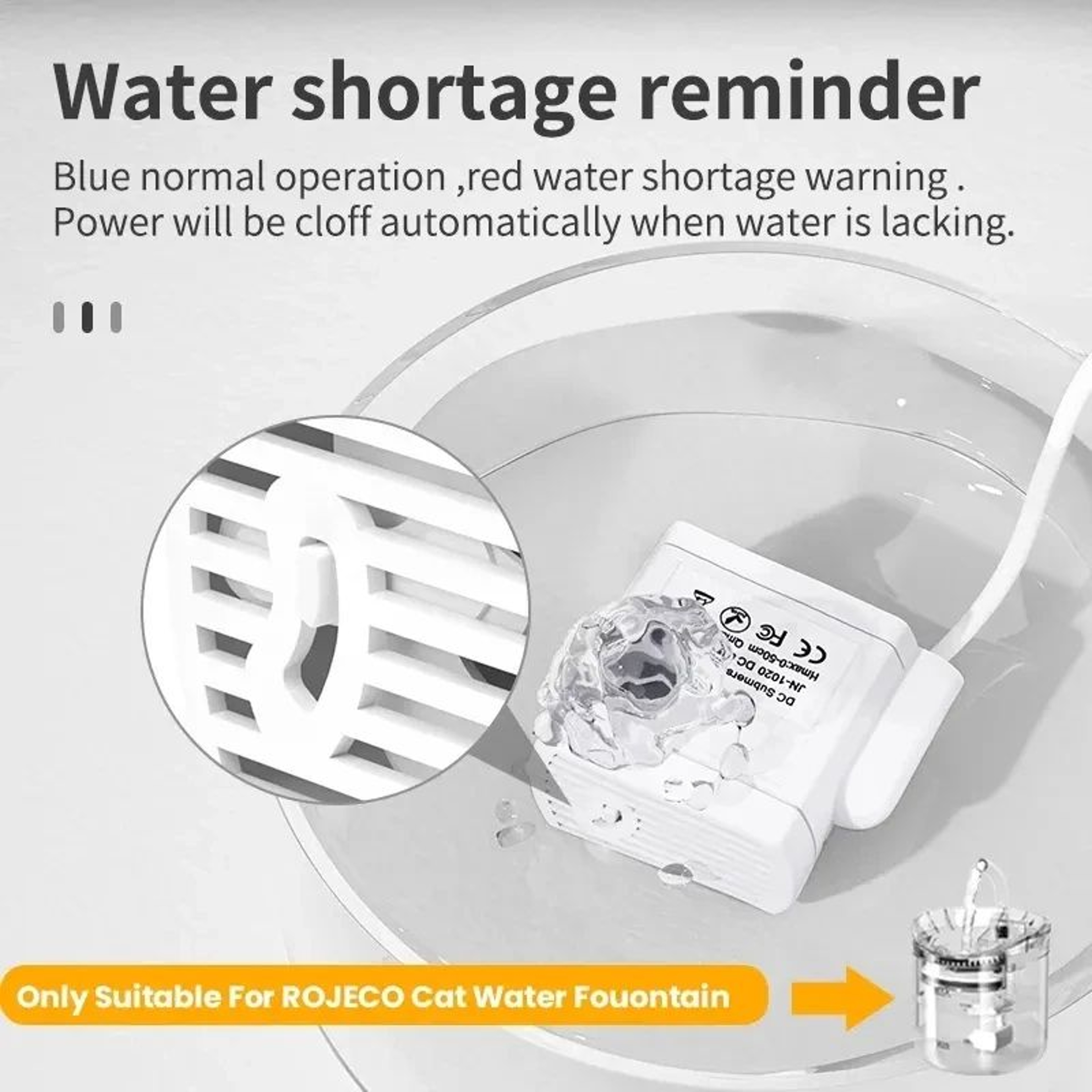 PureFlow USB Water Fountain Replacement Pump 3