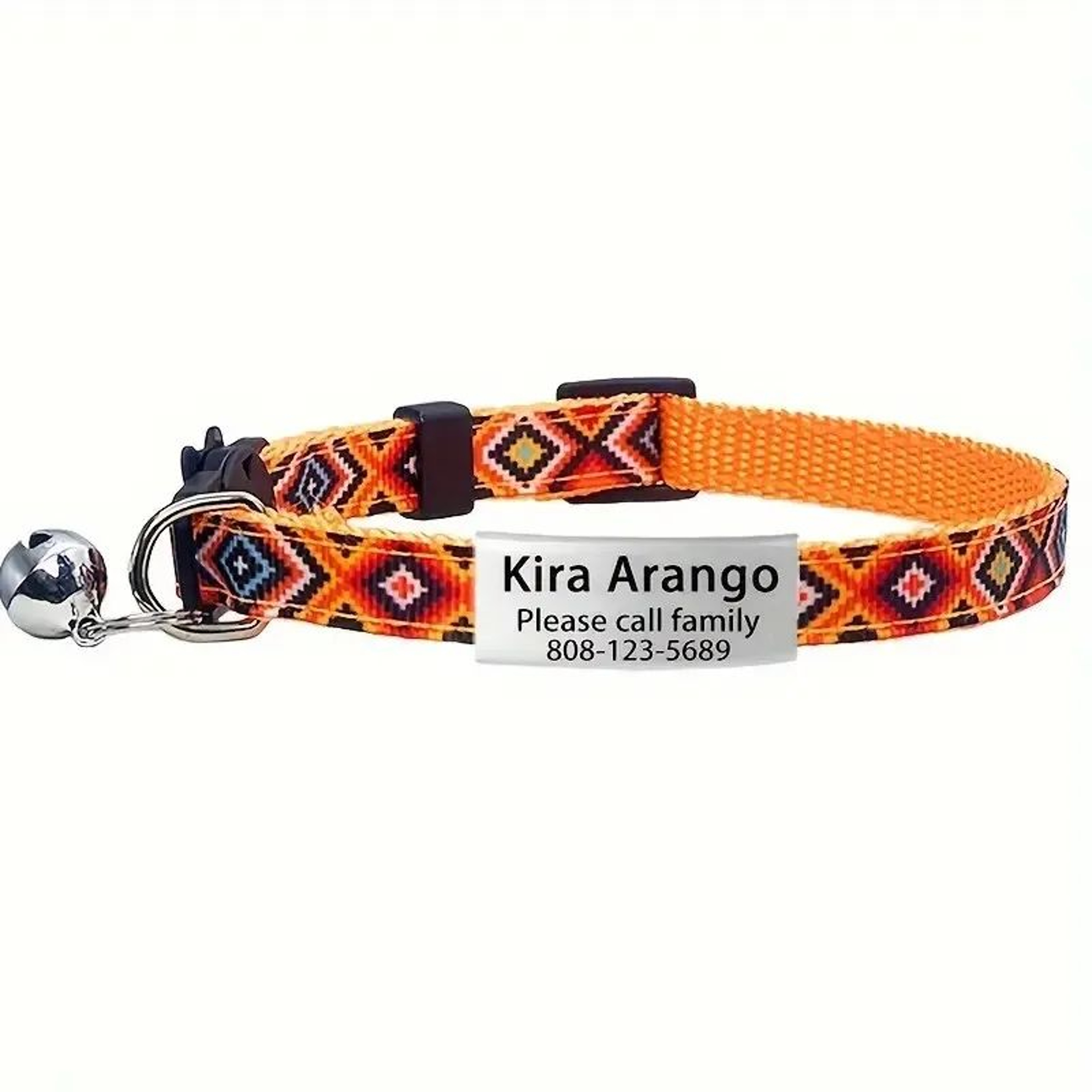 BohoSafe Personalized Breakaway Cat Collar With Engraved ID Tag 7