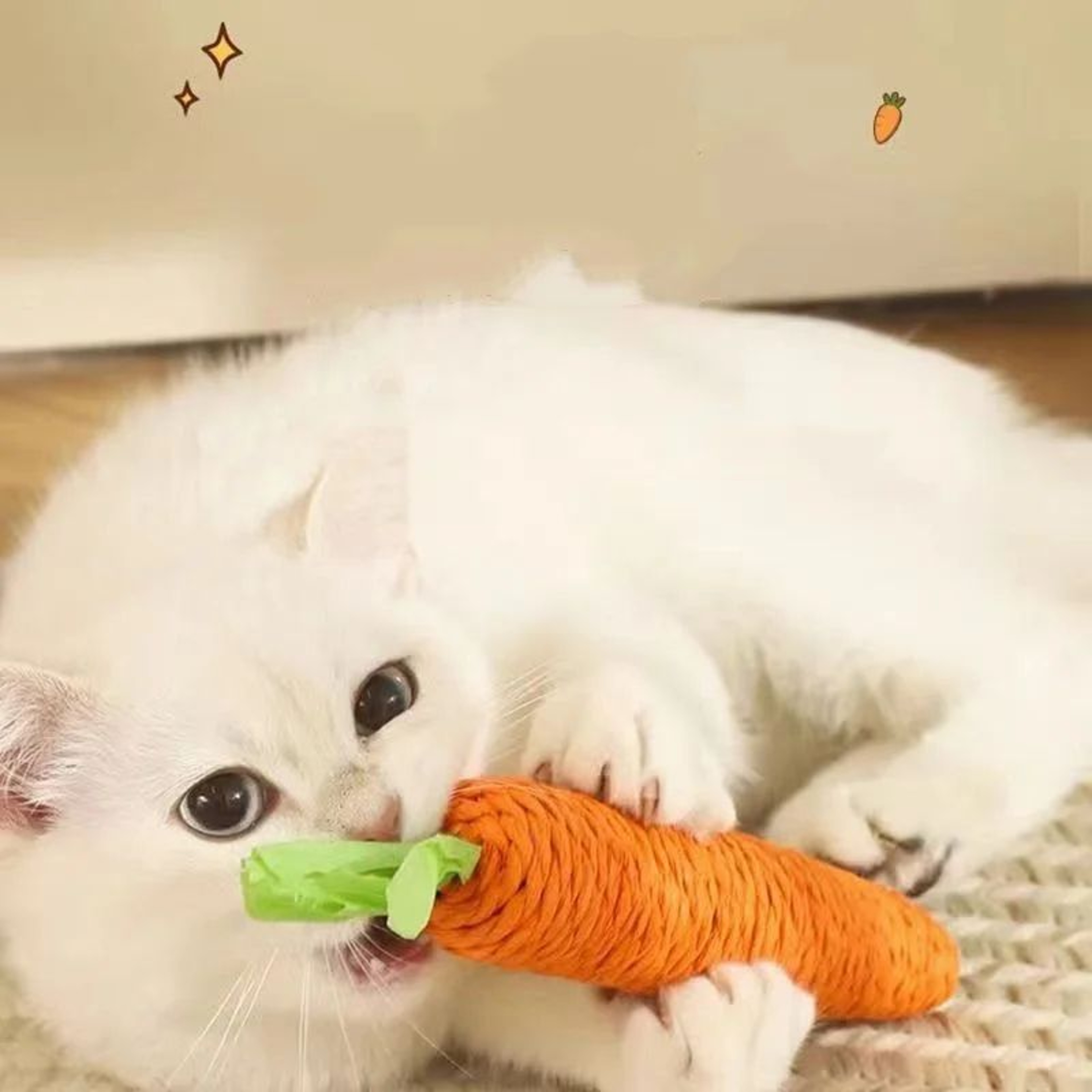 CarrotCrunch Interactive Cat Teething Stick Toy 1
