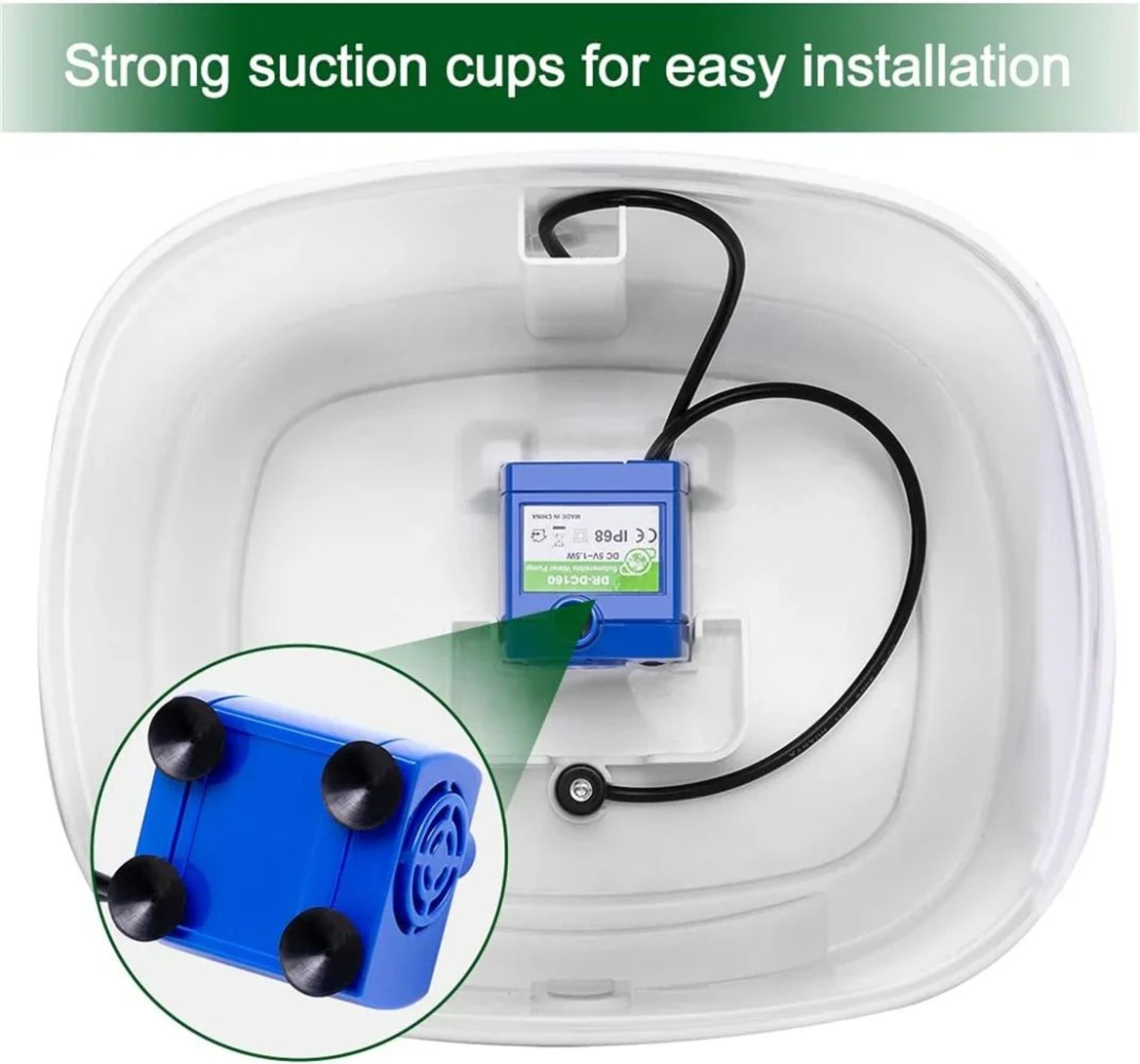 Pet Water Fountain Replacement Pump With LED Light 3