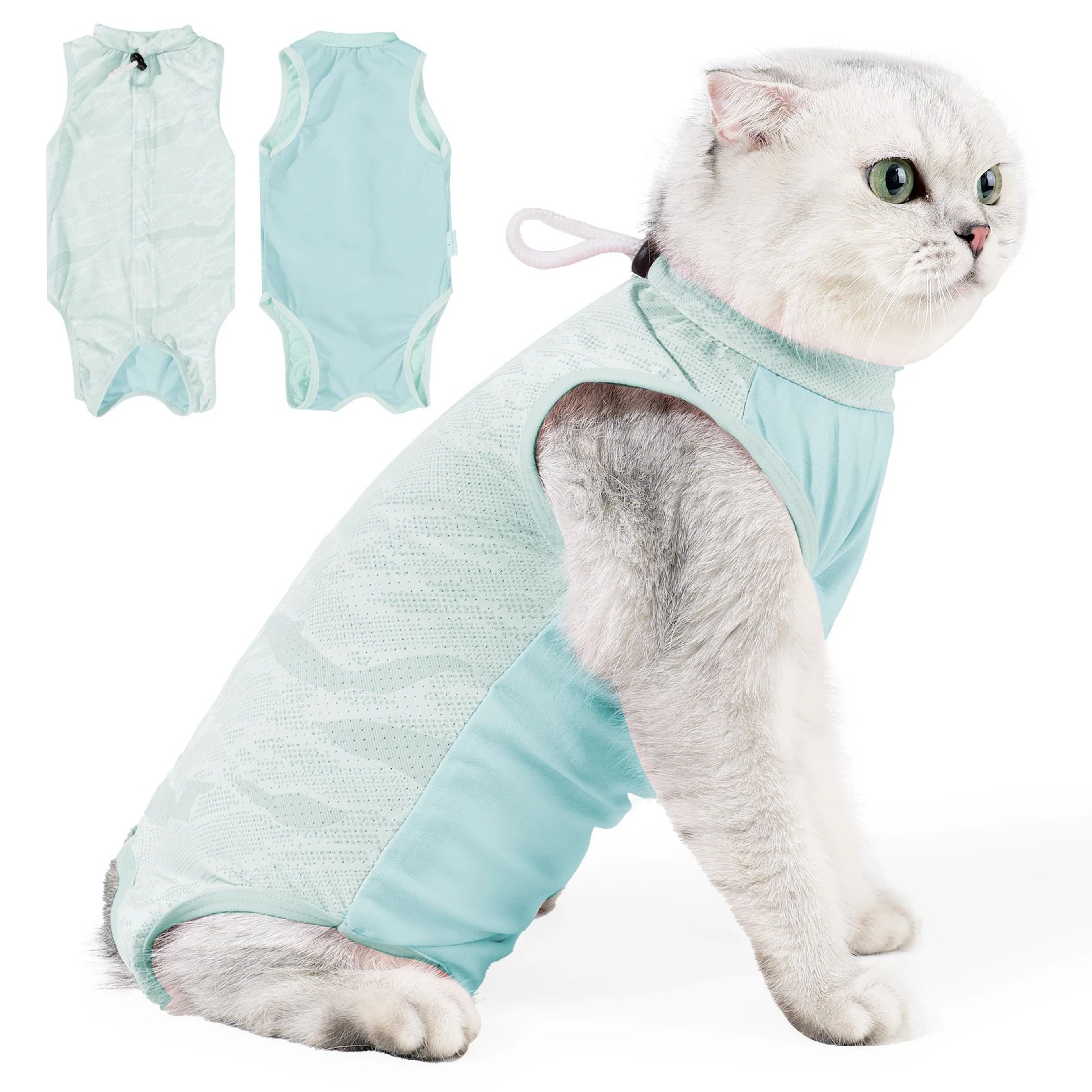 Breathable Cat Recovery Suit For Post Surgery Comfort 6