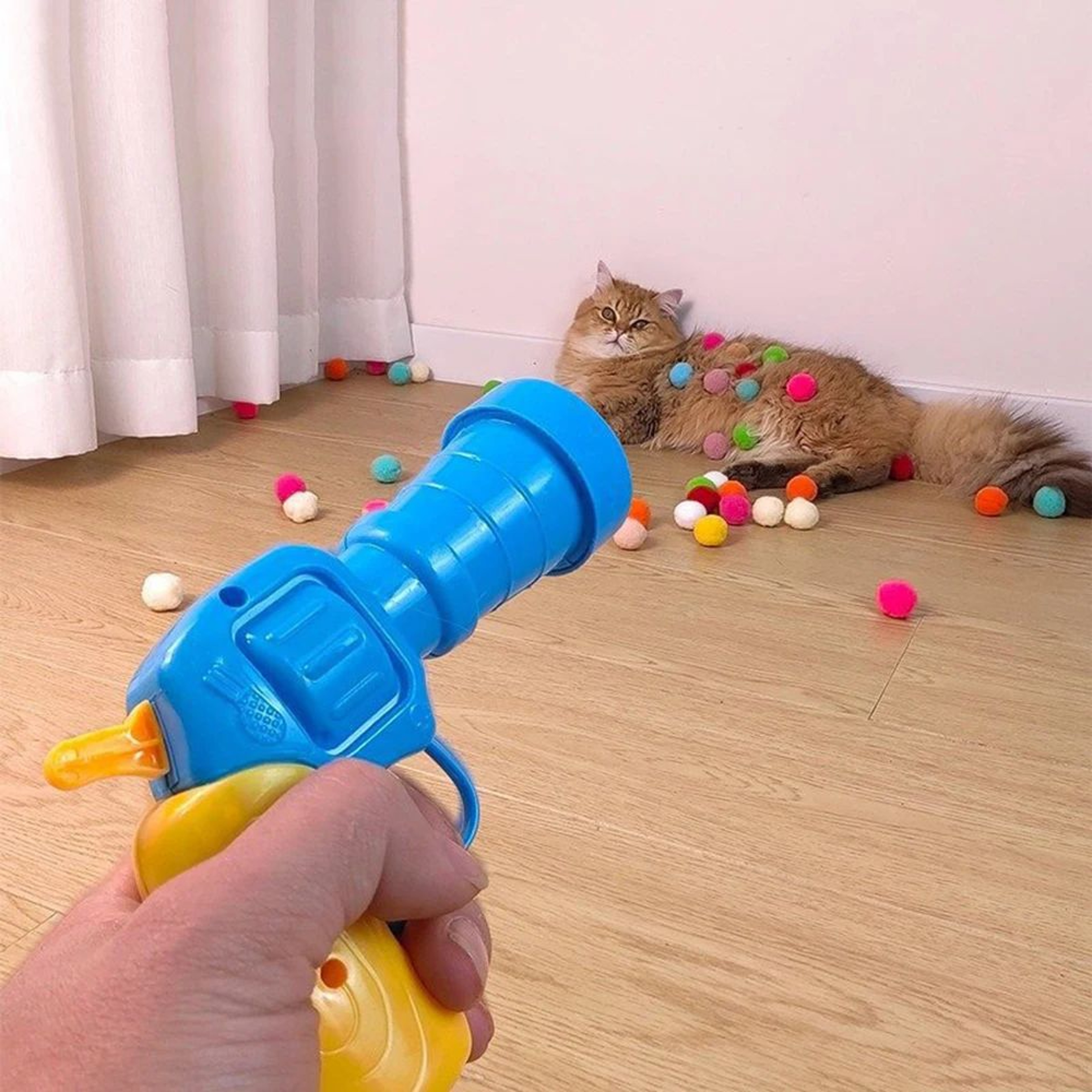 Interactive Plush Ball Launcher Cat Toy Set 2