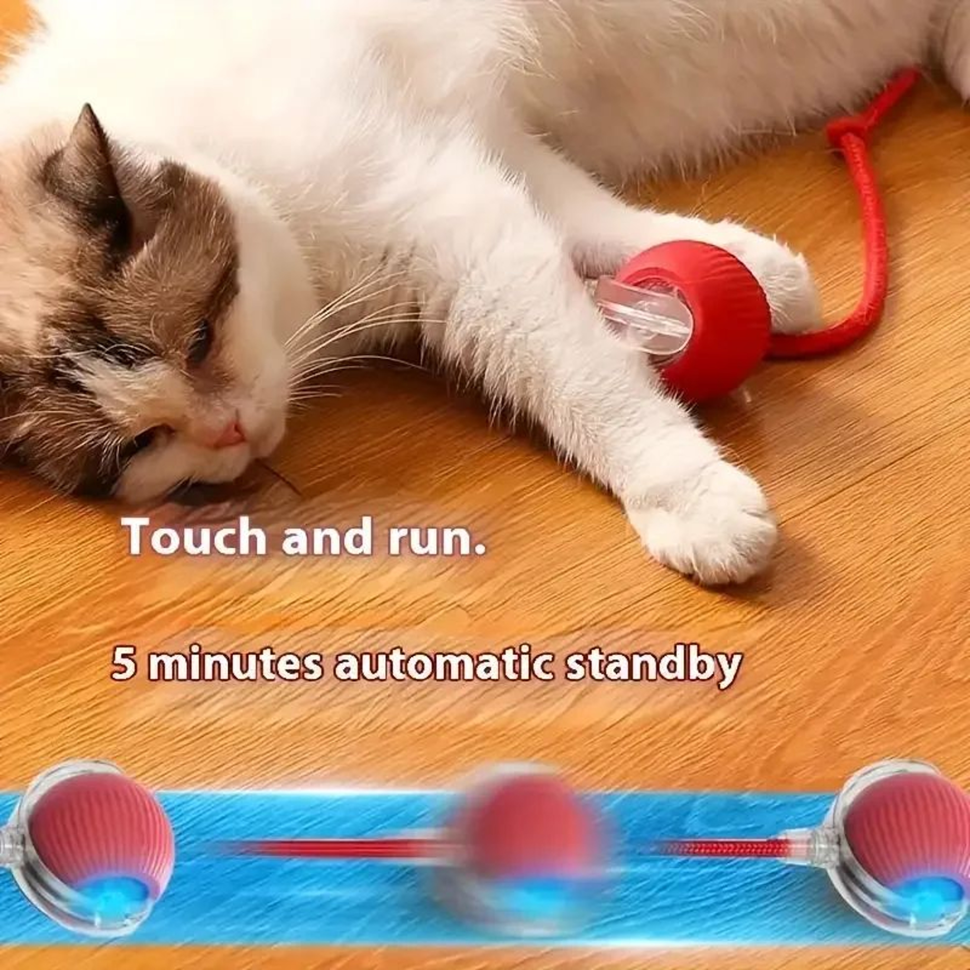 SmartRoll Rechargeable Interactive Cat Ball Automatic Moving Toy 0