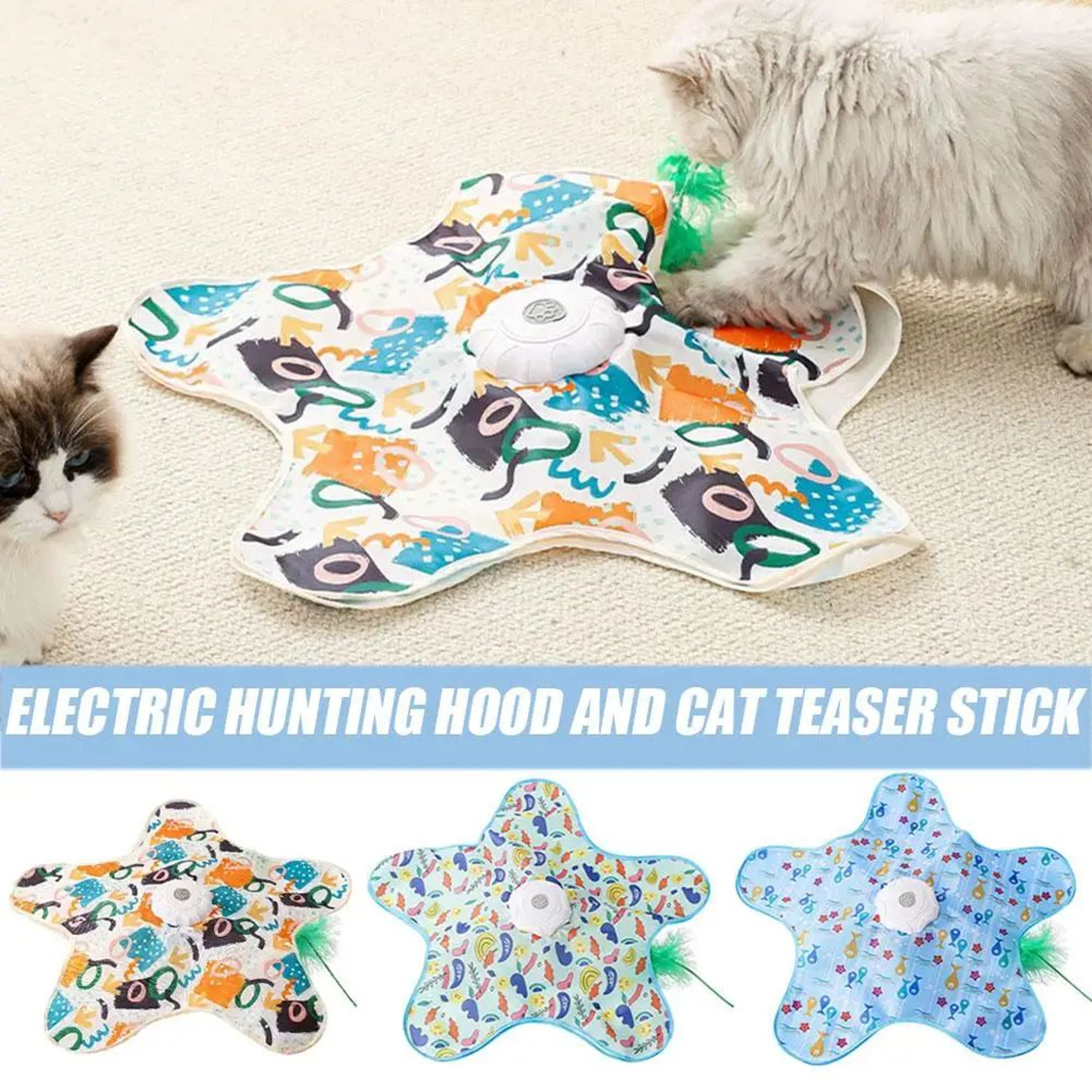 PurrSpin Interactive Cat Enrichment Toy With Moving Feather And Animal Sounds 5