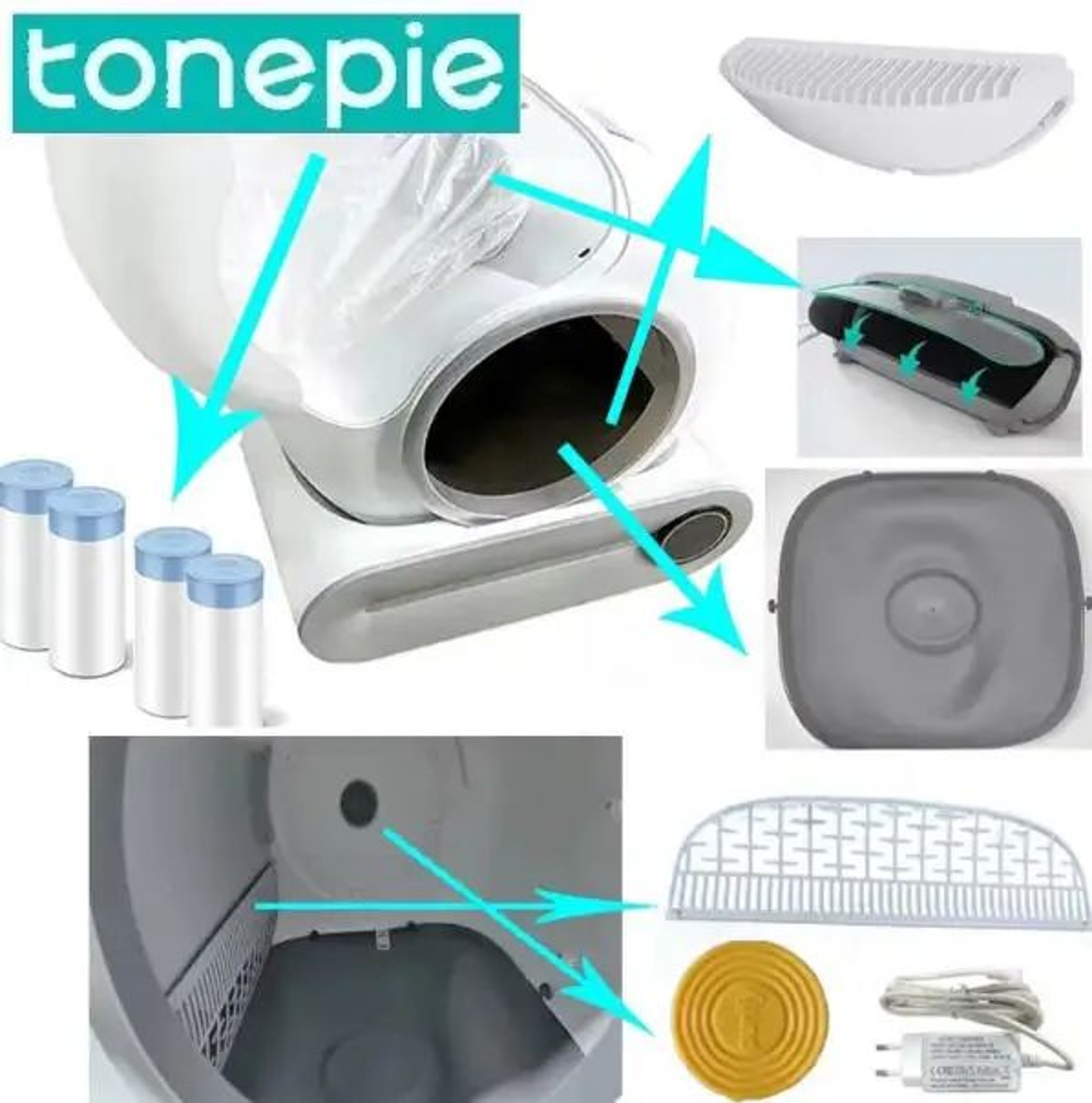 Automatic Cat Litter Box Replacement Accessories Maintenance Kit 0
